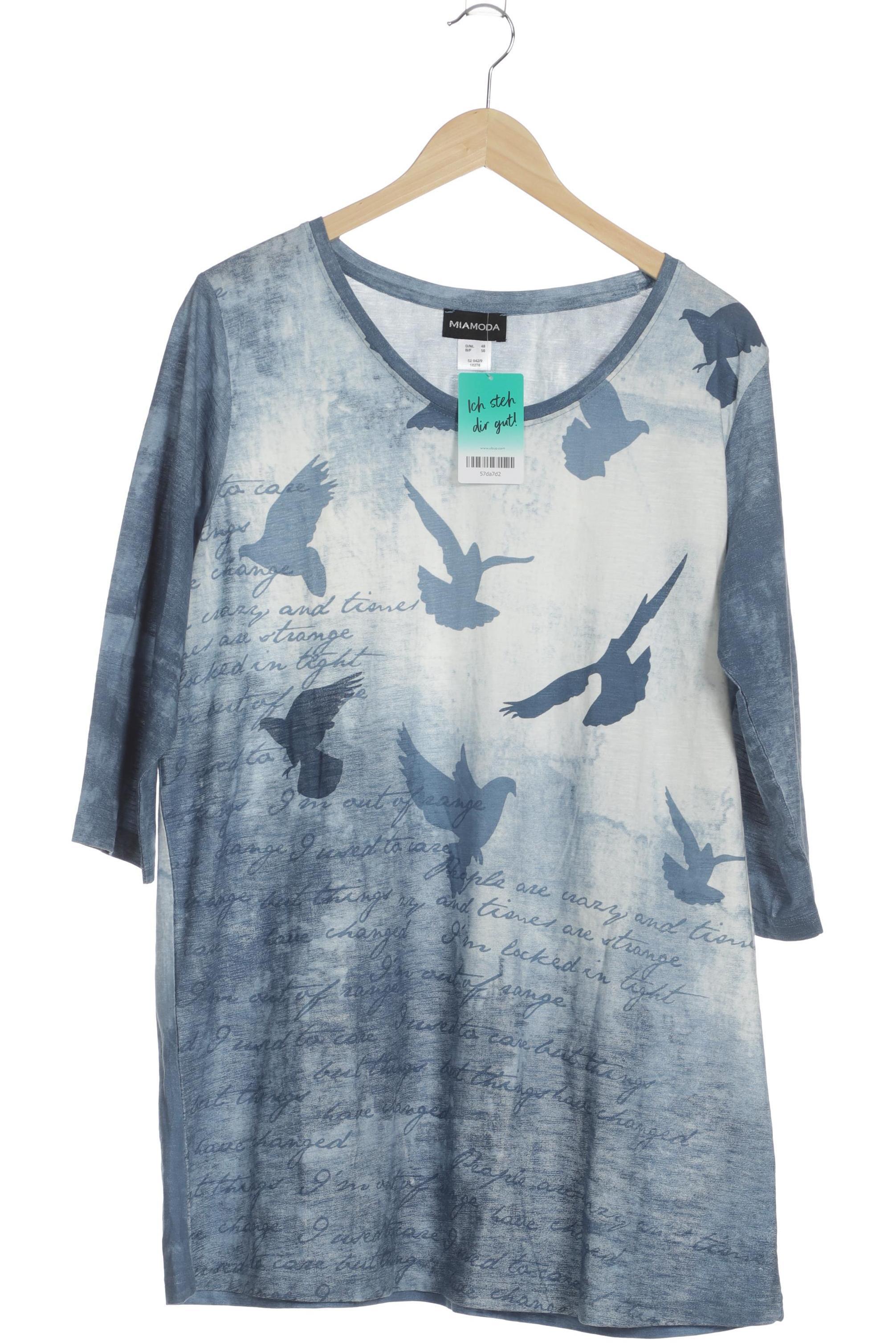 

Miamoda Damen Langarmshirt, türkis, Gr. 48