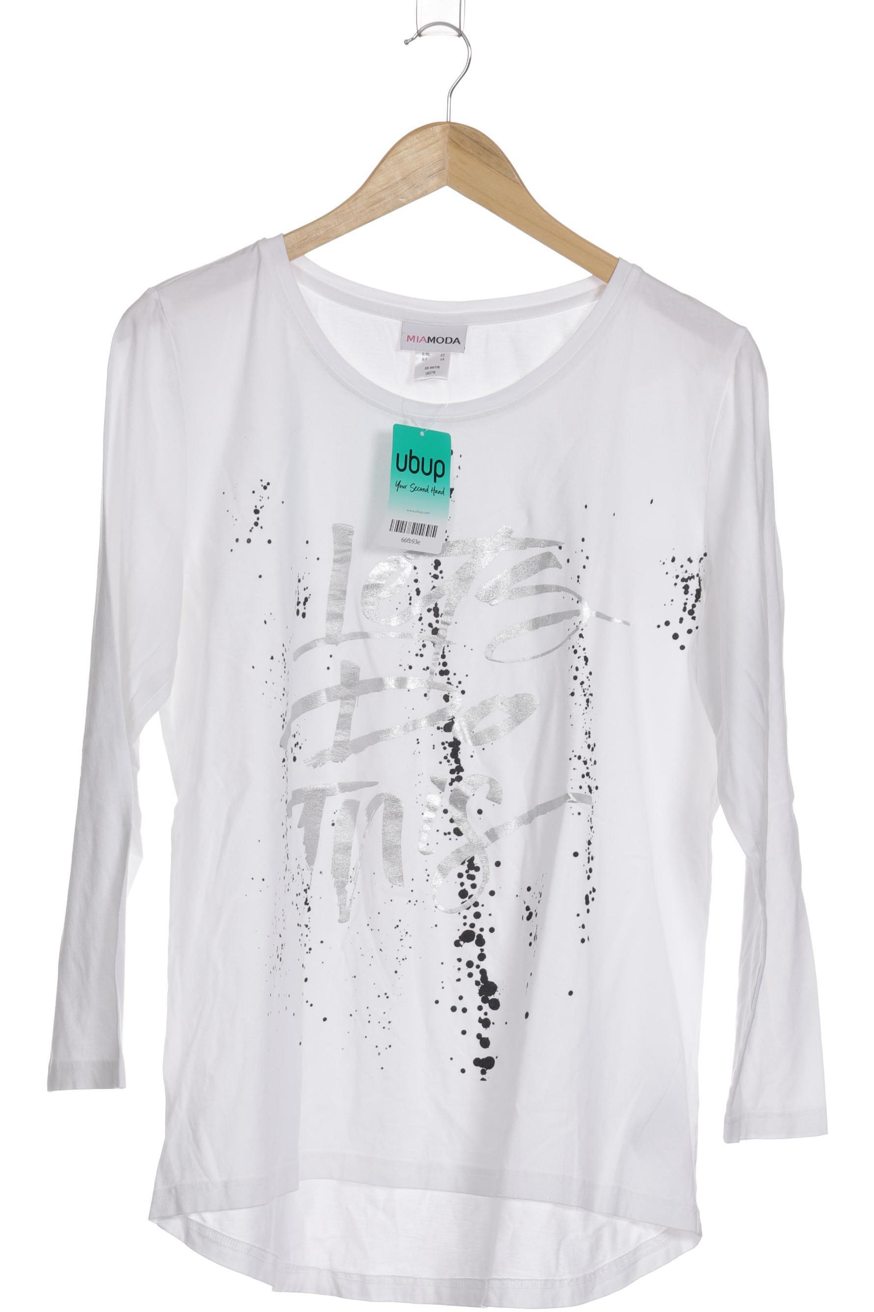 

Miamoda Damen Langarmshirt, weiß, Gr. 42