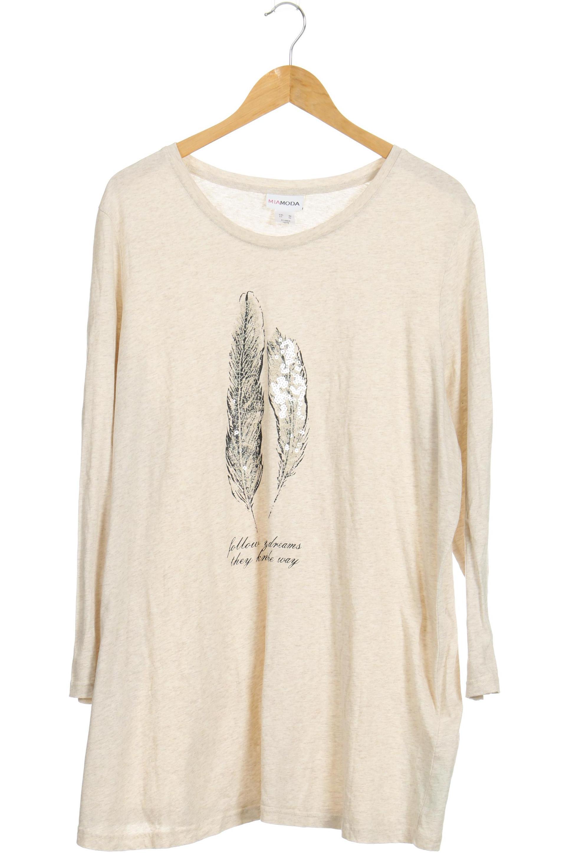 

Miamoda Damen Langarmshirt, beige, Gr. 52