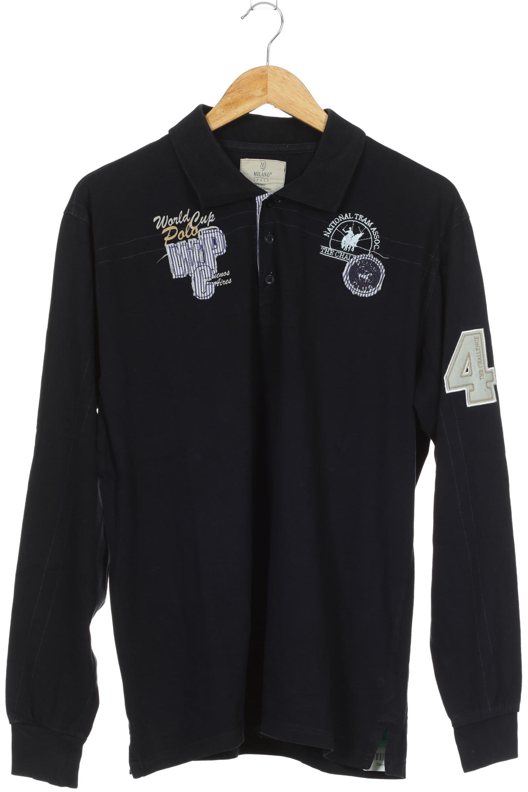 Thumbnail - Milano Italy Herren Poloshirt, blau, Gr.