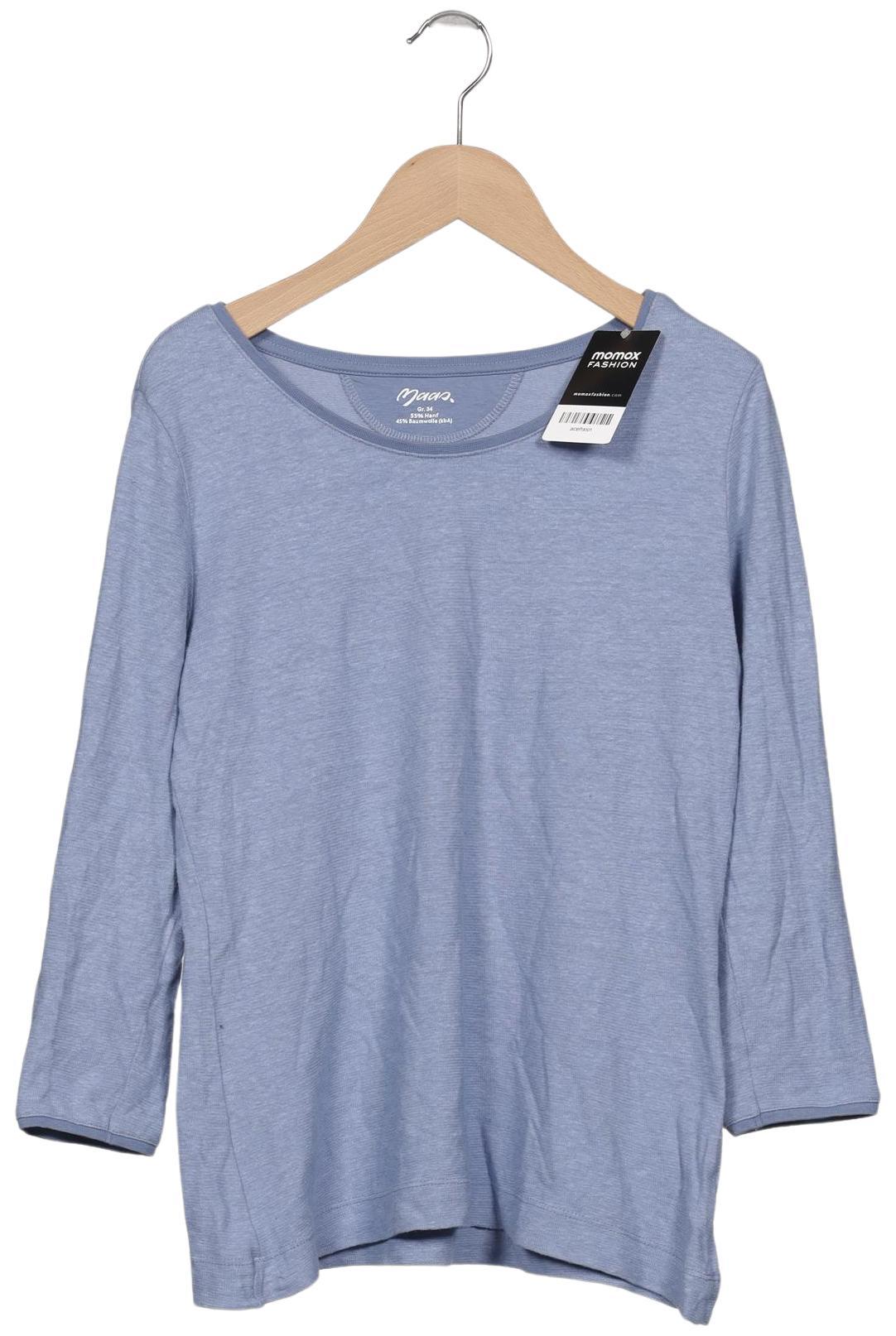 

Maas Damen Langarmshirt, hellblau, Gr. 34