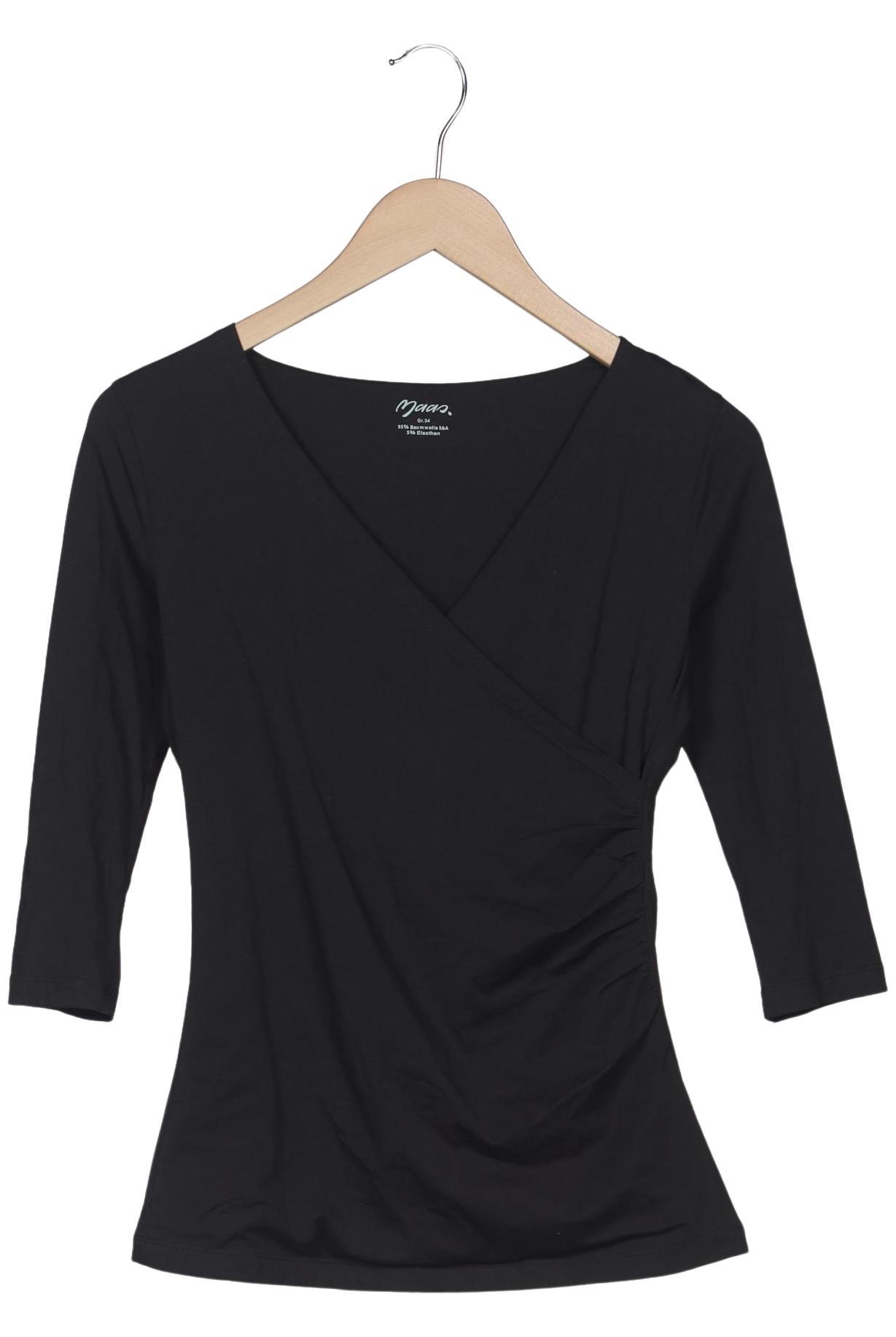 

Maas Damen Langarmshirt, schwarz, Gr. 34