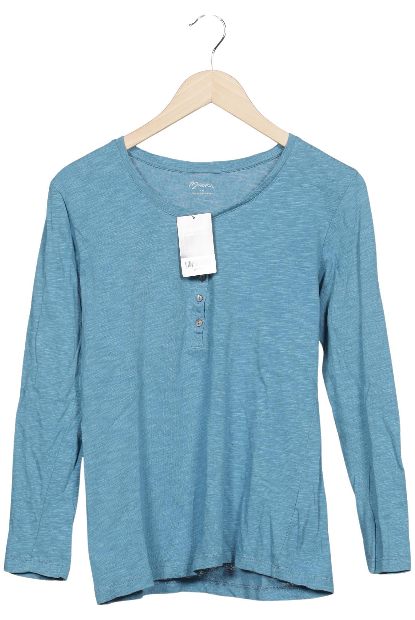 

Maas Damen Langarmshirt, hellblau, Gr. 42