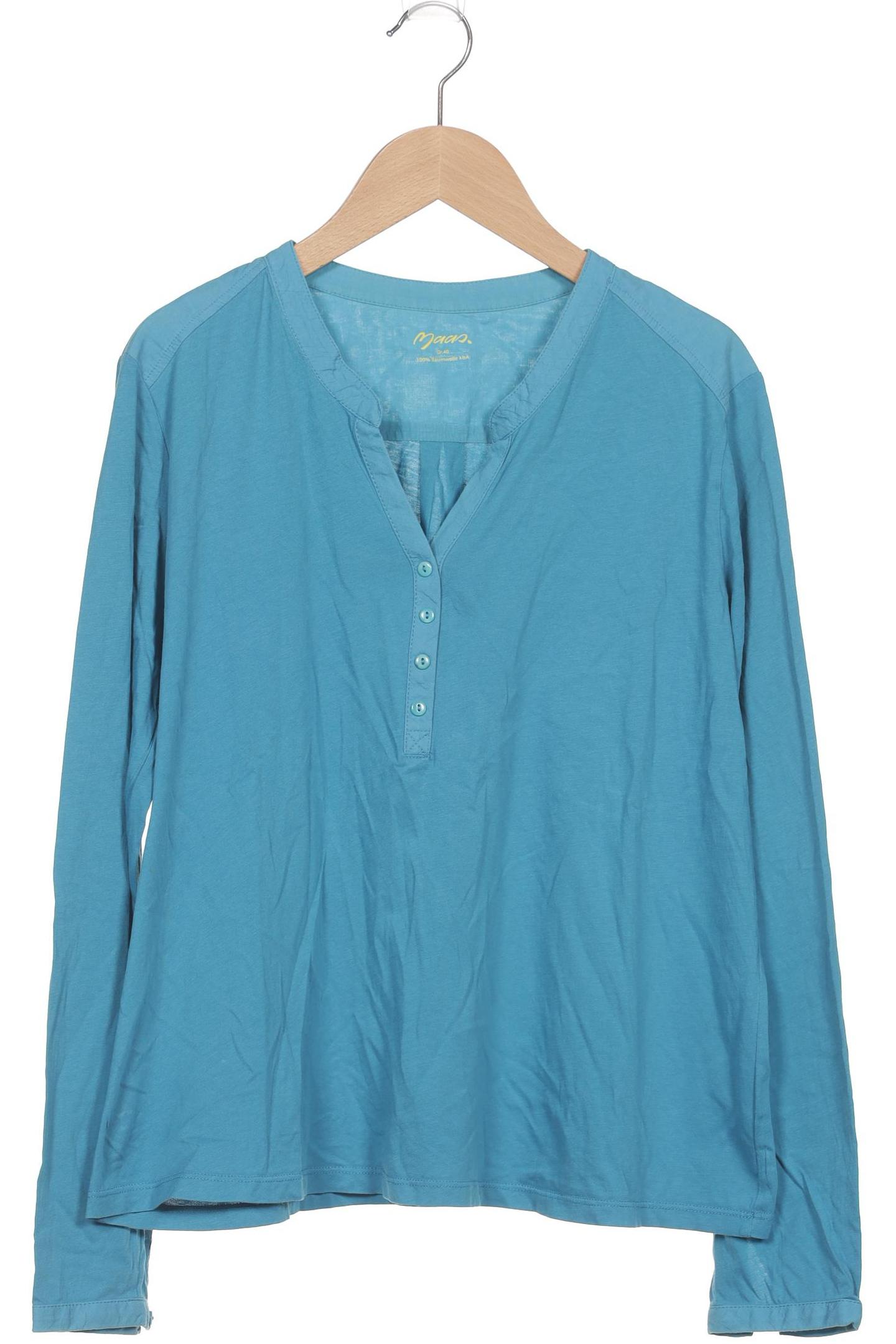 

Maas Damen Langarmshirt, blau, Gr. 40