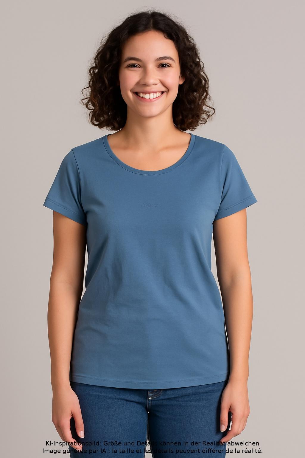 

Maas Damen T-Shirt, blau, Gr. 42
