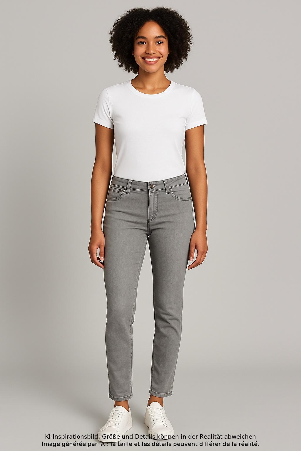 

MAC Damen Jeans, grau, Gr. 34