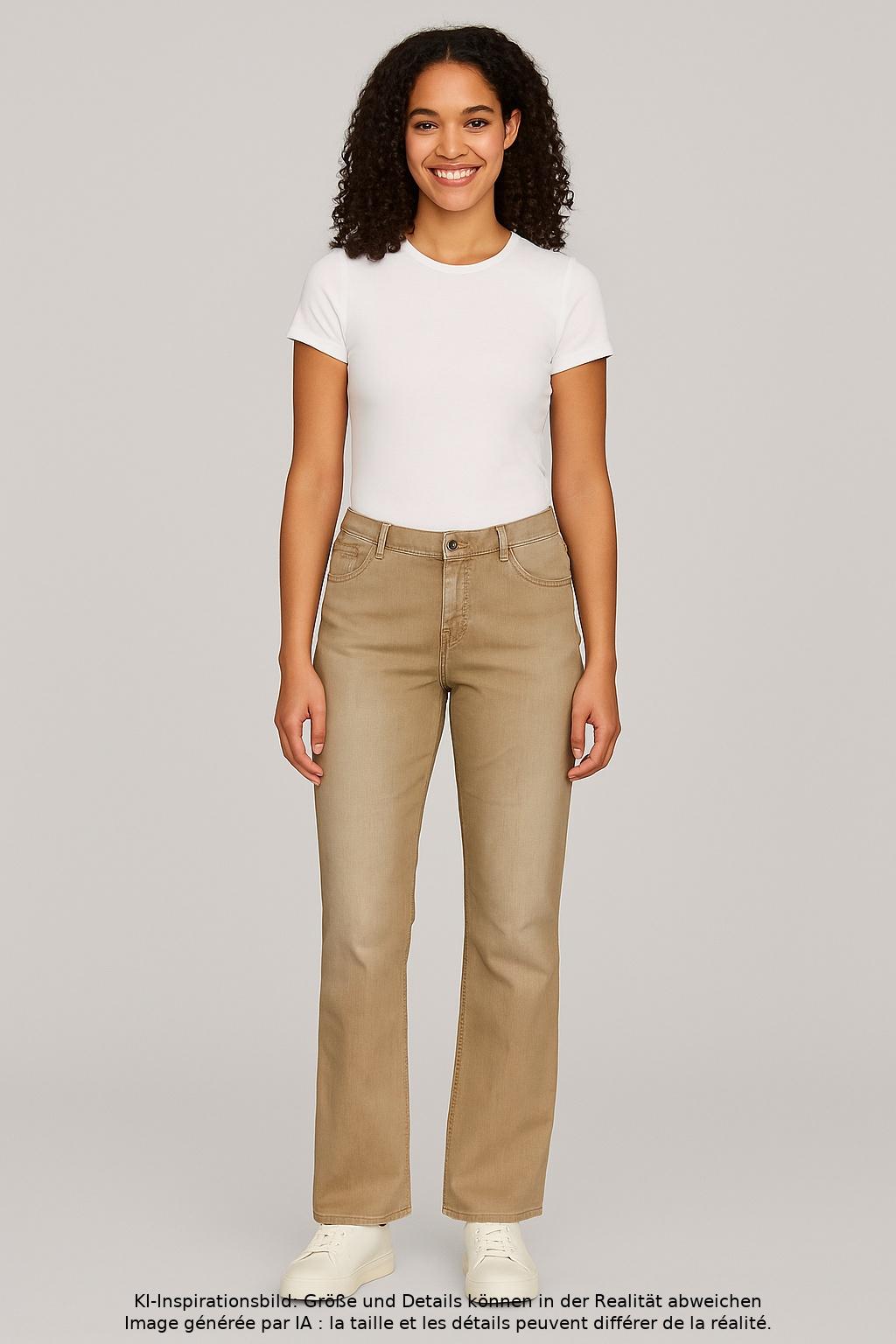

MAC Damen Jeans, beige, Gr. 42