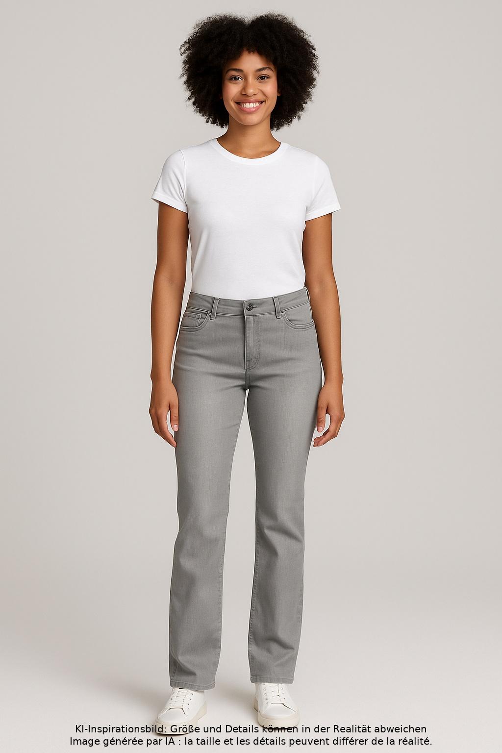 

MAC Damen Jeans, grau, Gr. 30