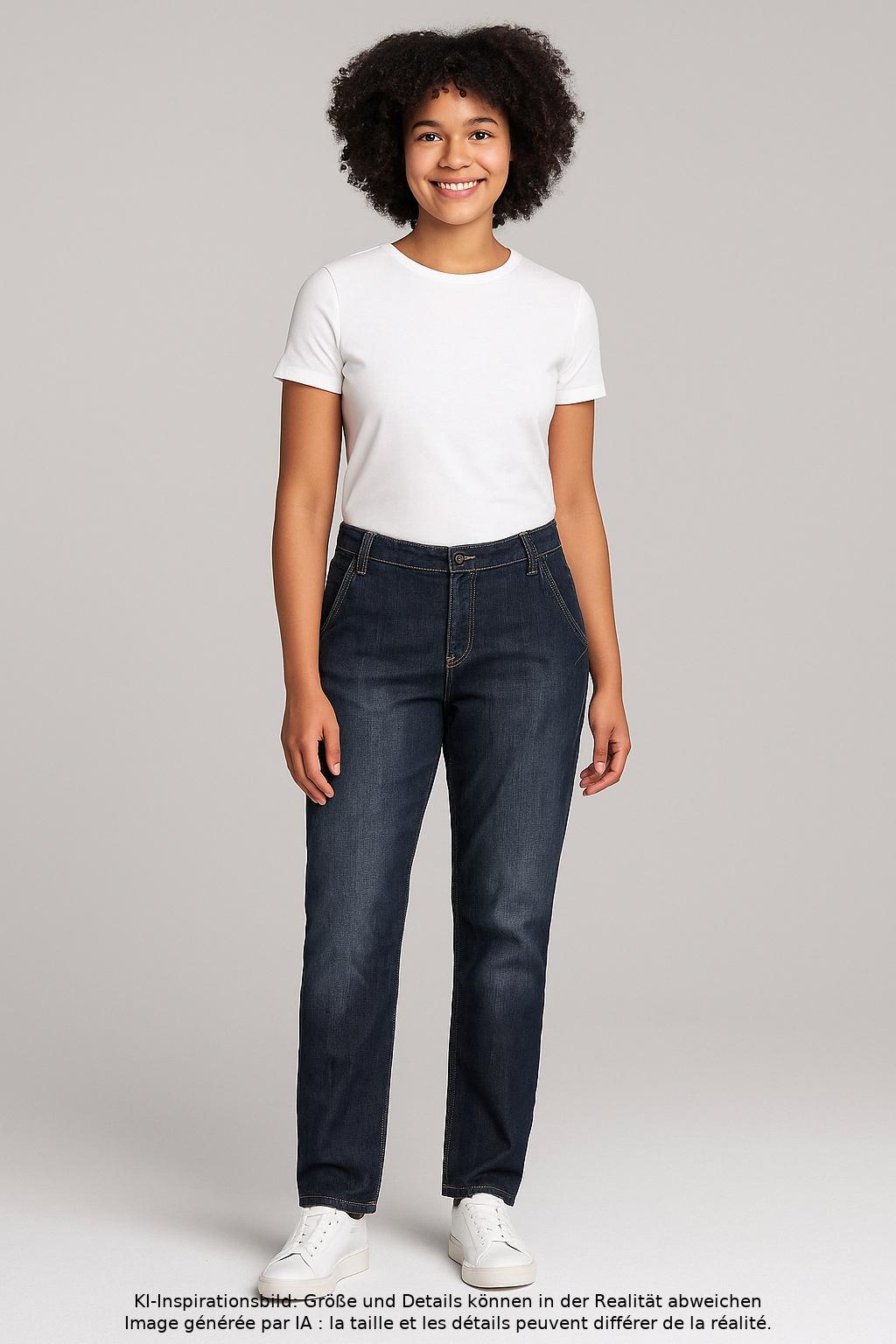 

MAC Damen Jeans, marineblau, Gr. 46