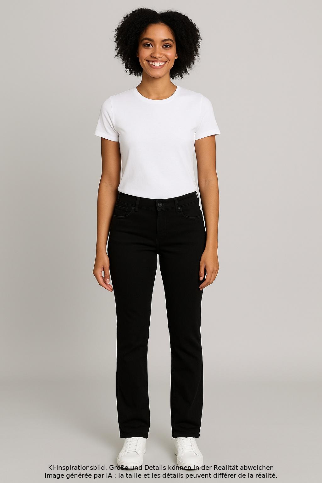 

MAC Damen Jeans, schwarz, Gr. 38