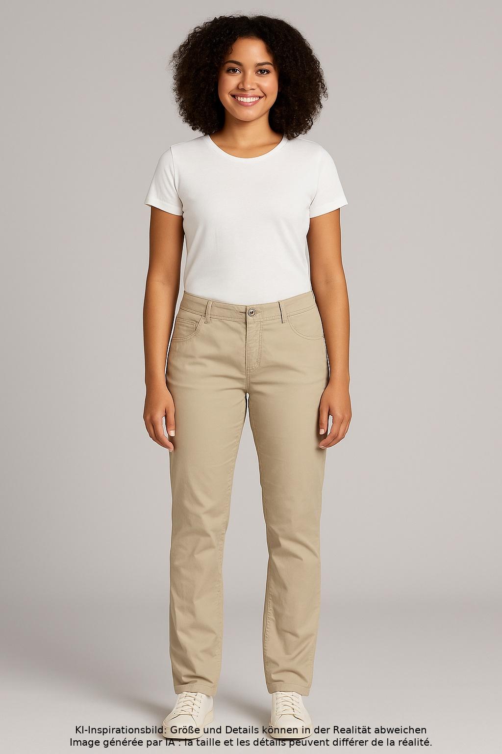 

MAC Damen Stoffhose, beige, Gr. 40