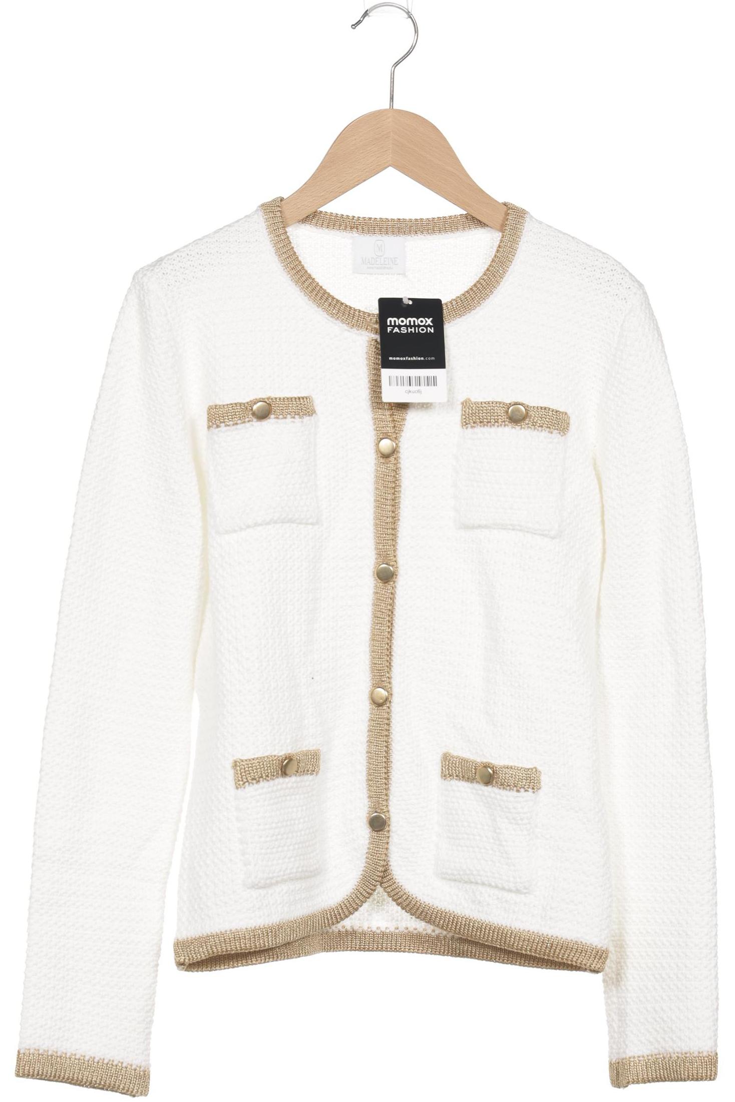 

Madeleine Damen Strickjacke, weiß, Gr. 34