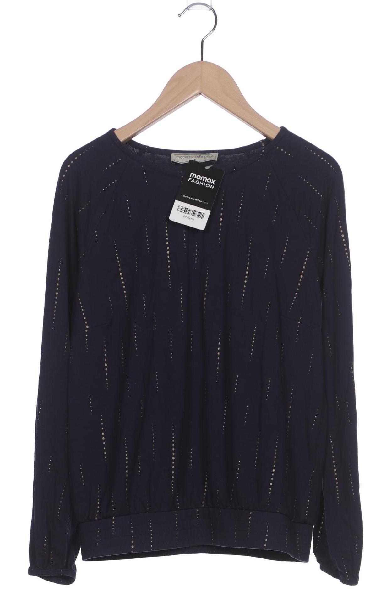 

Mademoiselle YeYe Damen Langarmshirt, marineblau, Gr. 36