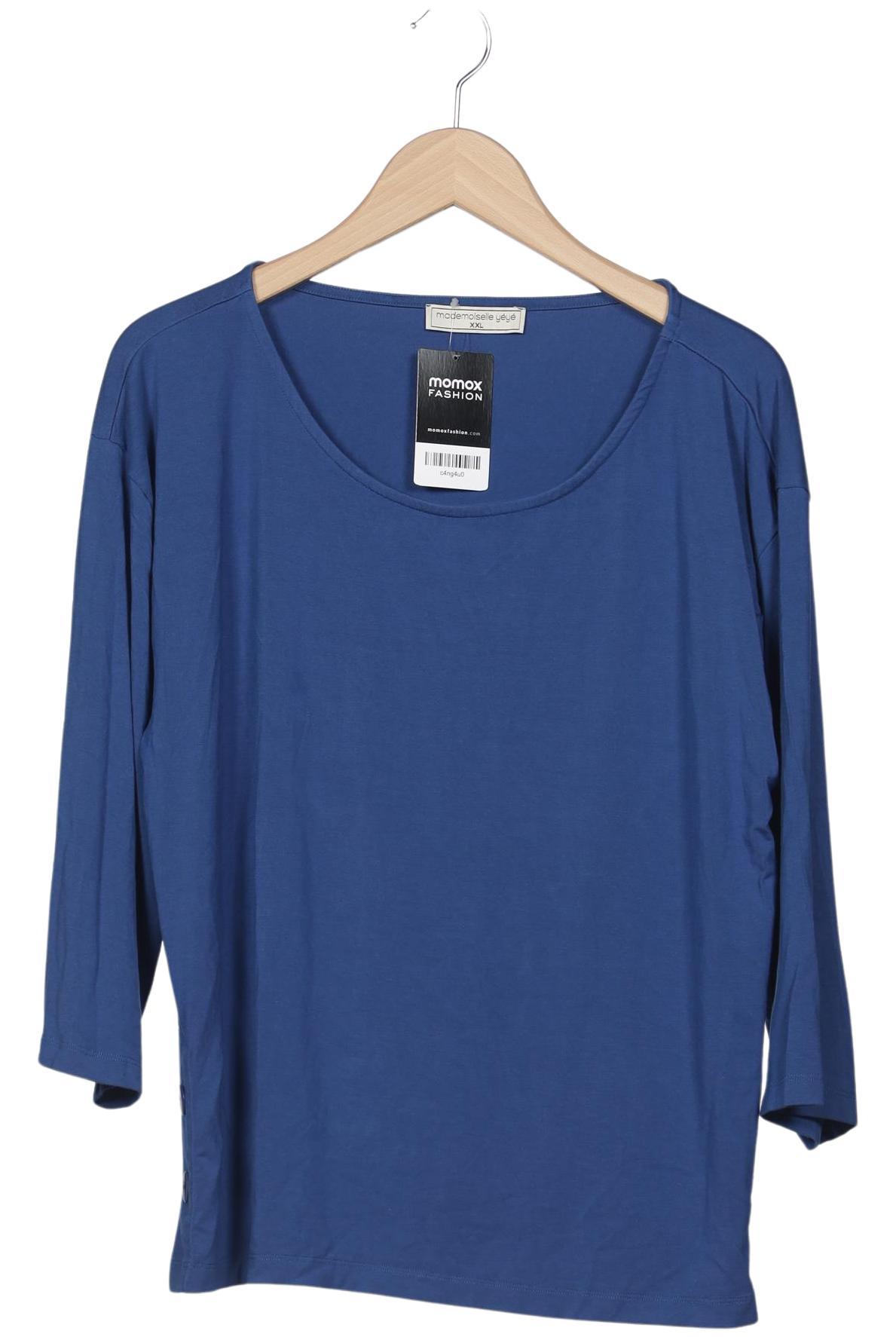 

Mademoiselle YeYe Damen Langarmshirt, blau, Gr. 46