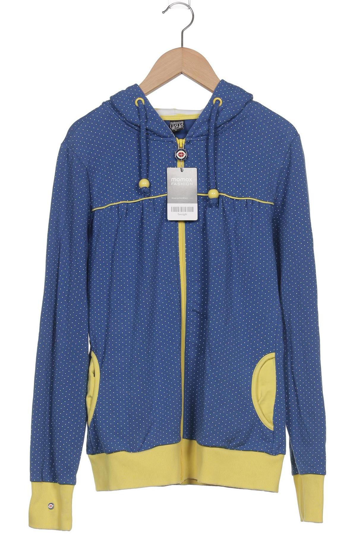 

Mademoiselle YeYe Damen Kapuzenpullover, blau, Gr. 38