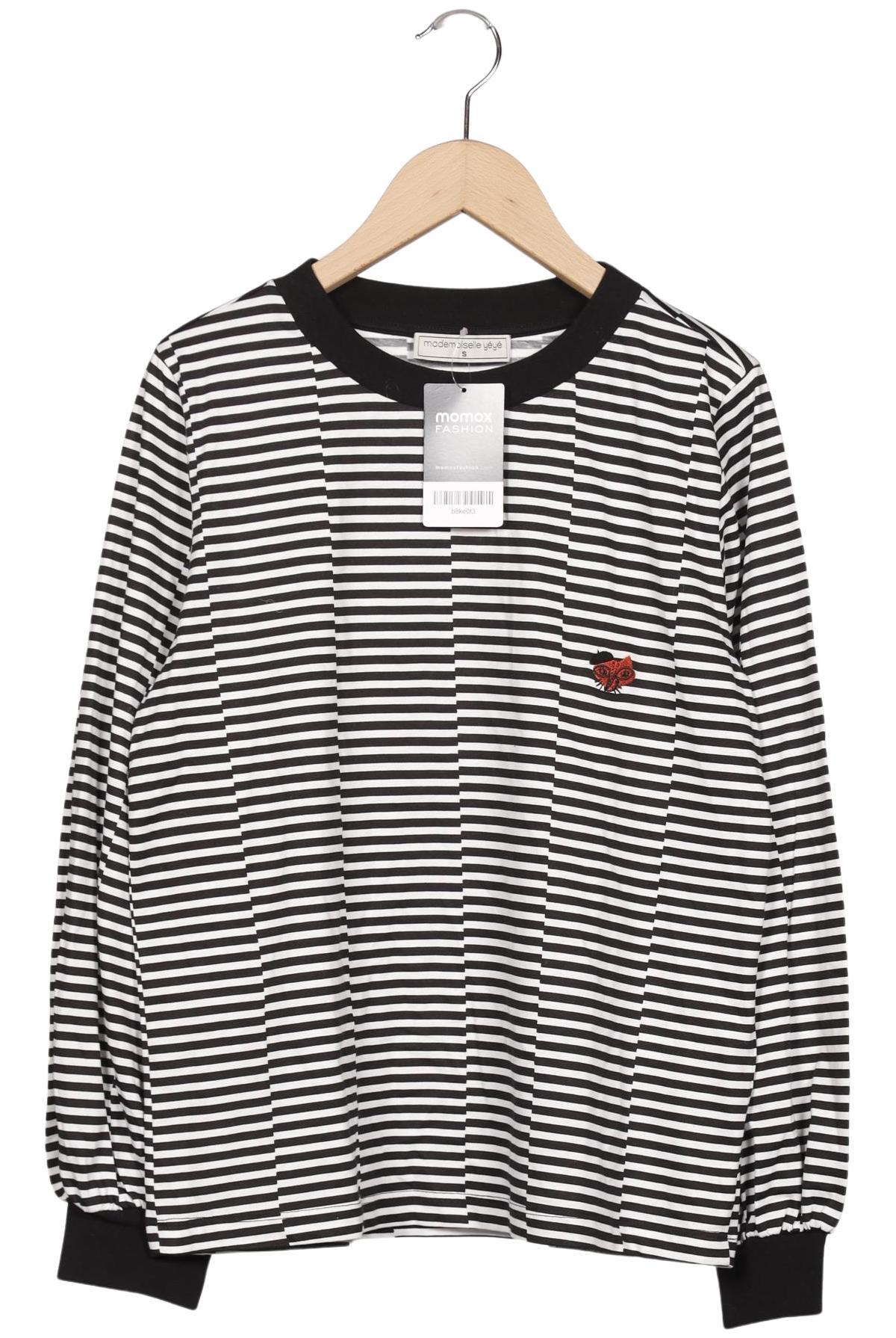 

Mademoiselle YeYe Damen Langarmshirt, schwarz, Gr. 36