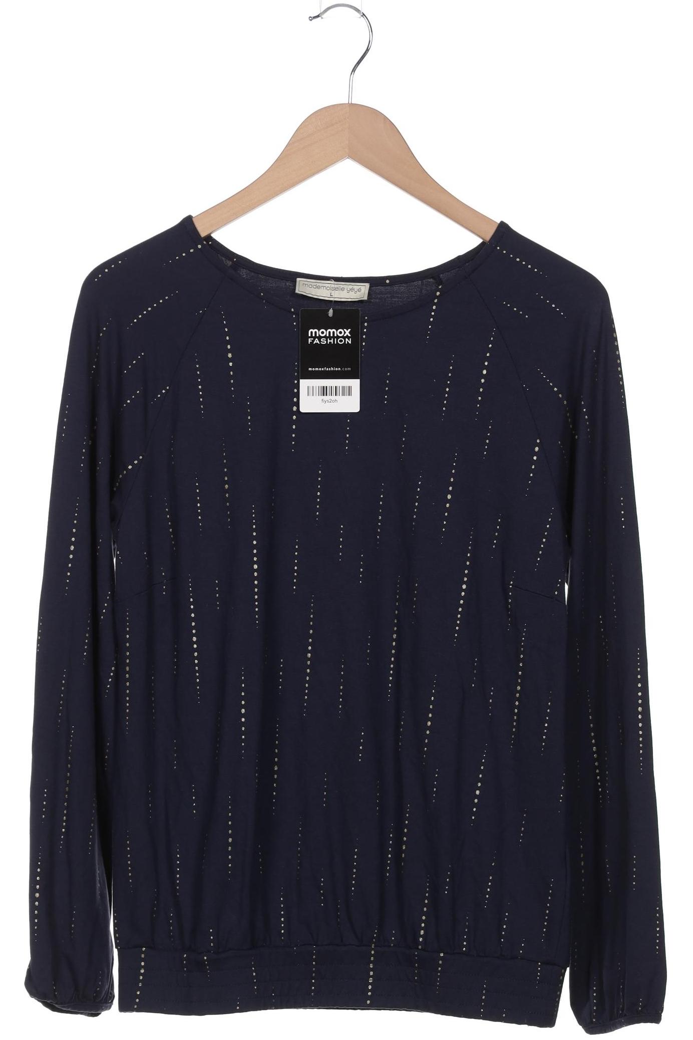 

Mademoiselle YeYe Damen Langarmshirt, marineblau, Gr. 42