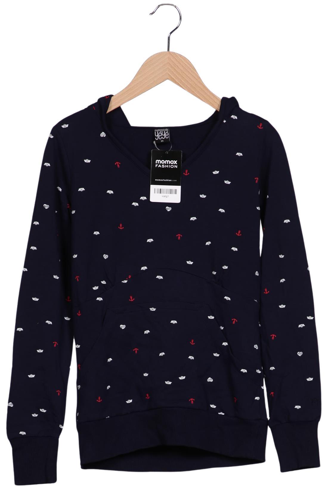 

Mademoiselle YeYe Damen Kapuzenpullover, marineblau, Gr. 34