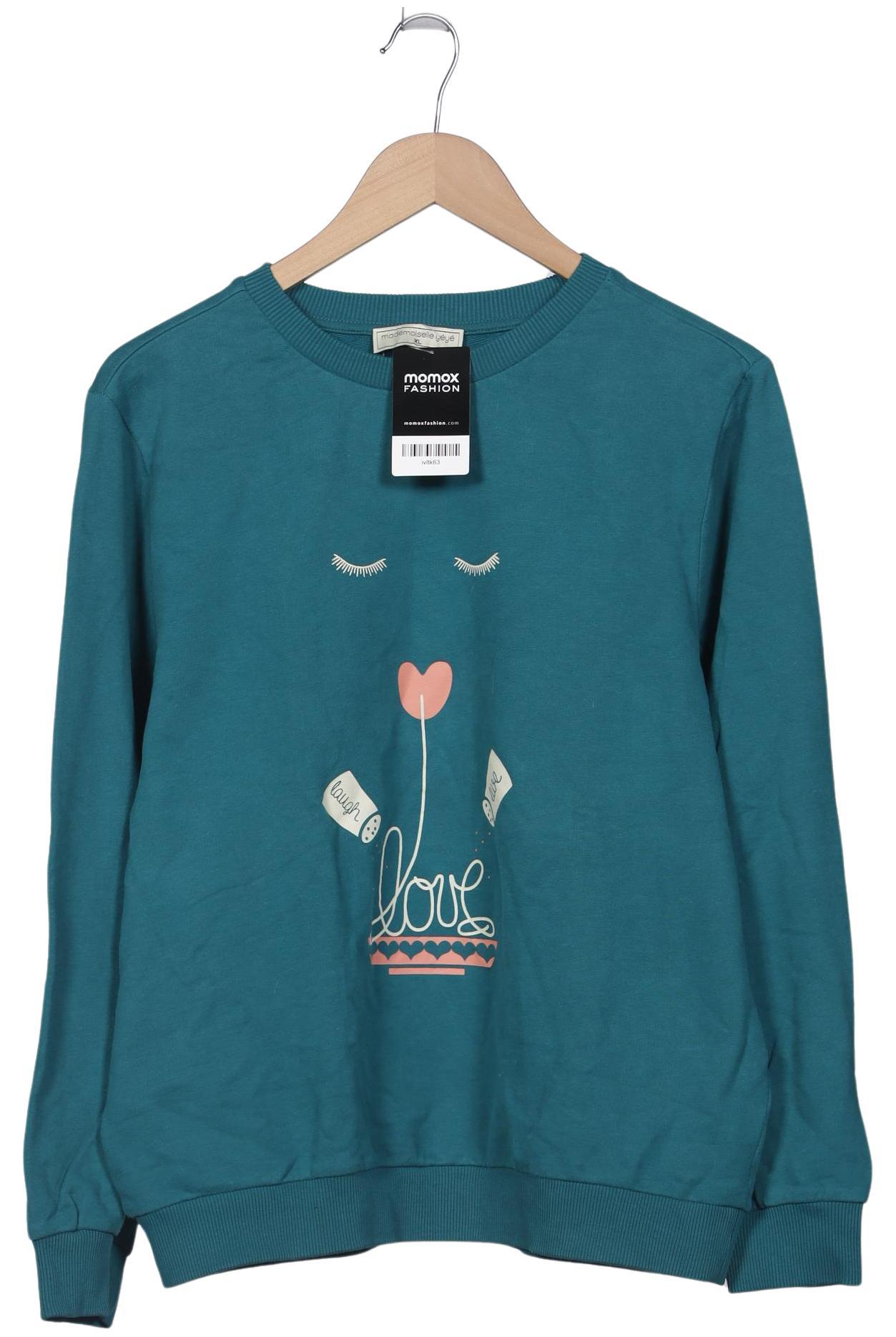 

Mademoiselle YeYe Damen Sweatshirt, türkis, Gr. 44
