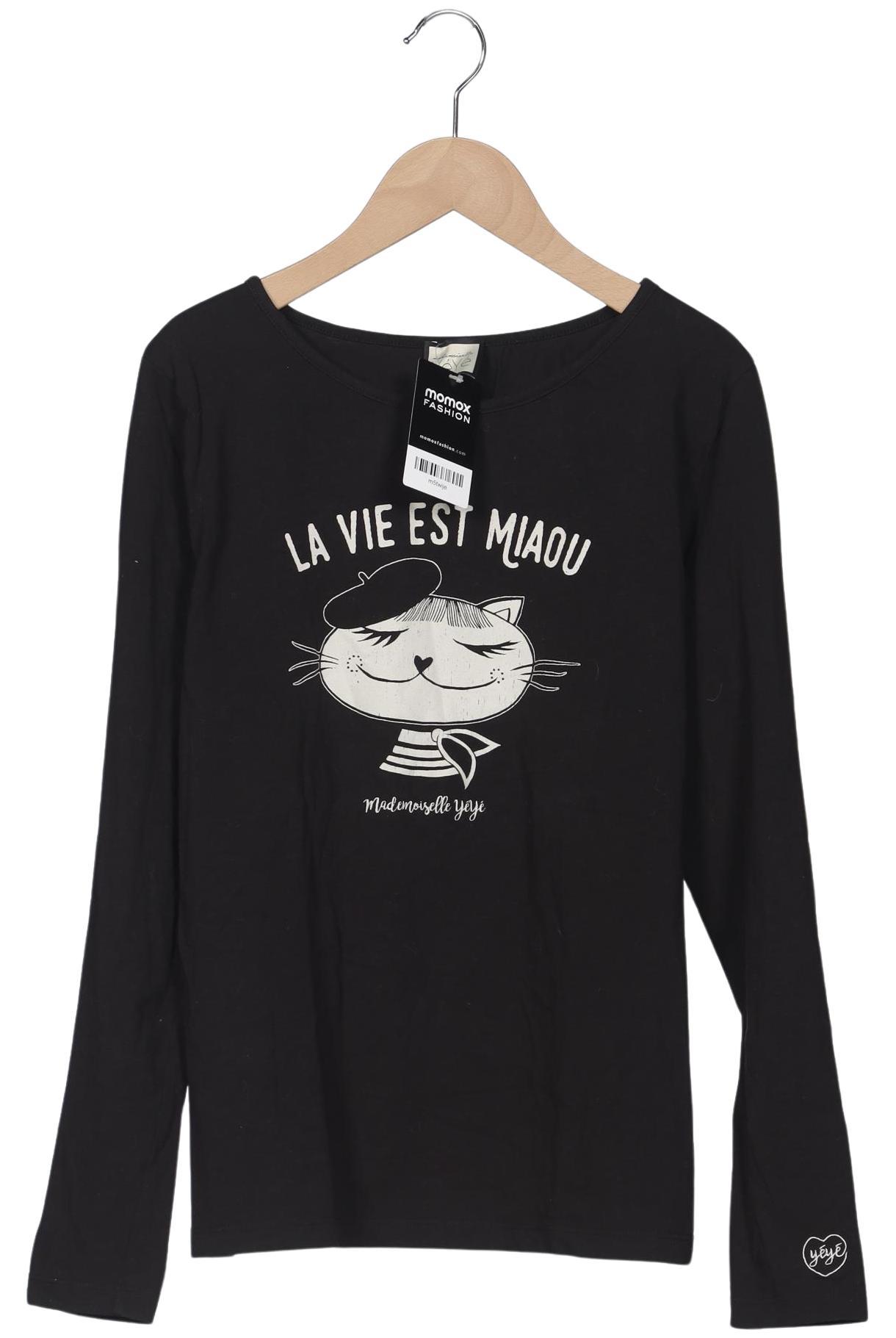 

Mademoiselle YeYe Damen Langarmshirt, schwarz, Gr. 44