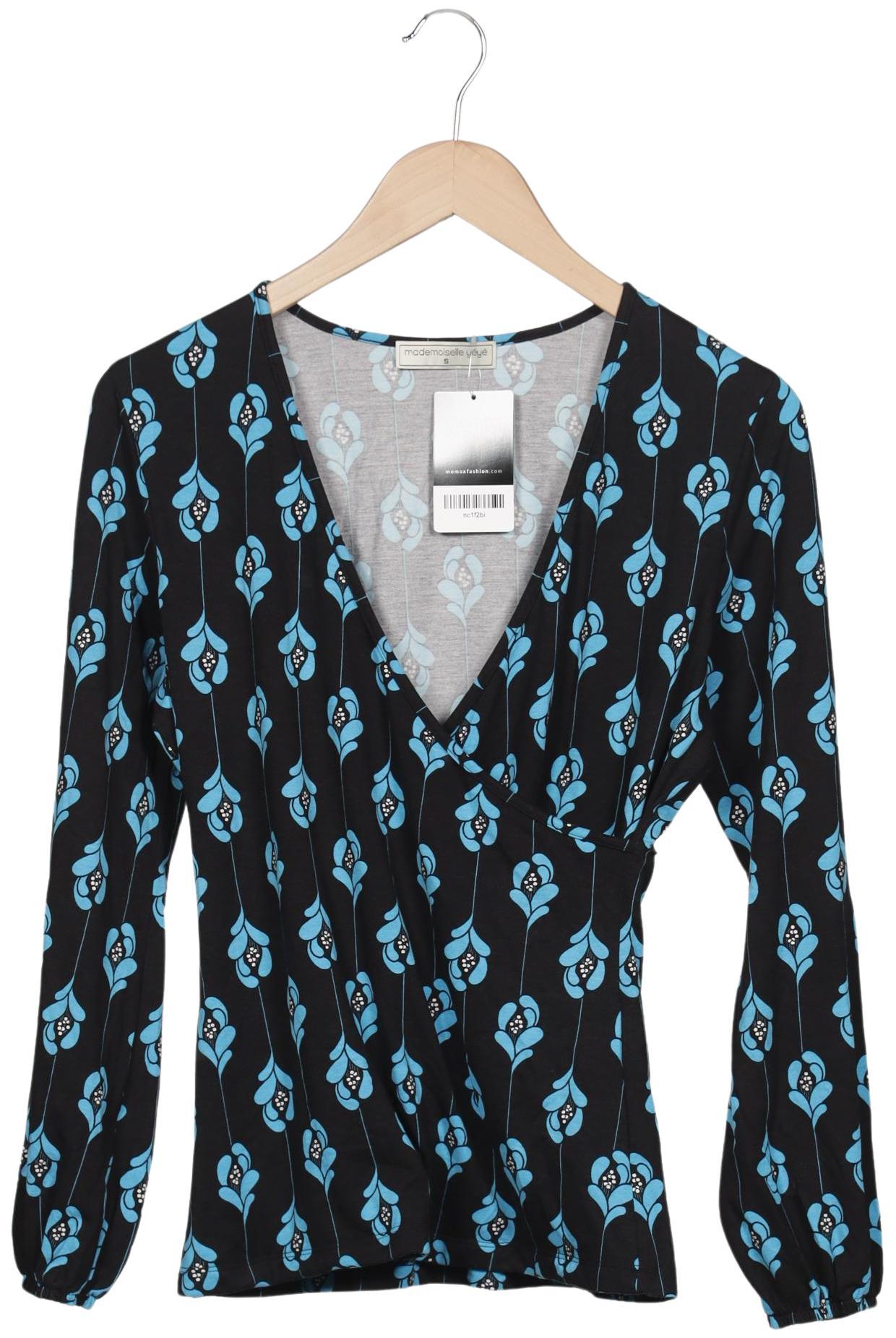 

Mademoiselle YeYe Damen Langarmshirt, schwarz, Gr. 36