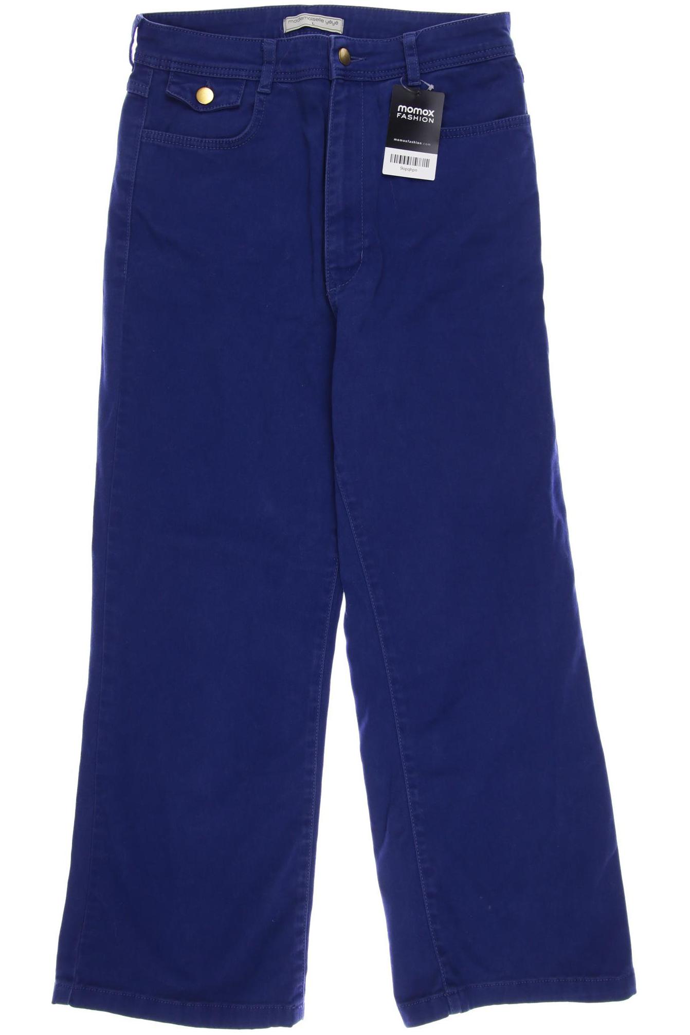 

Mademoiselle YeYe Damen Stoffhose, blau, Gr. 0
