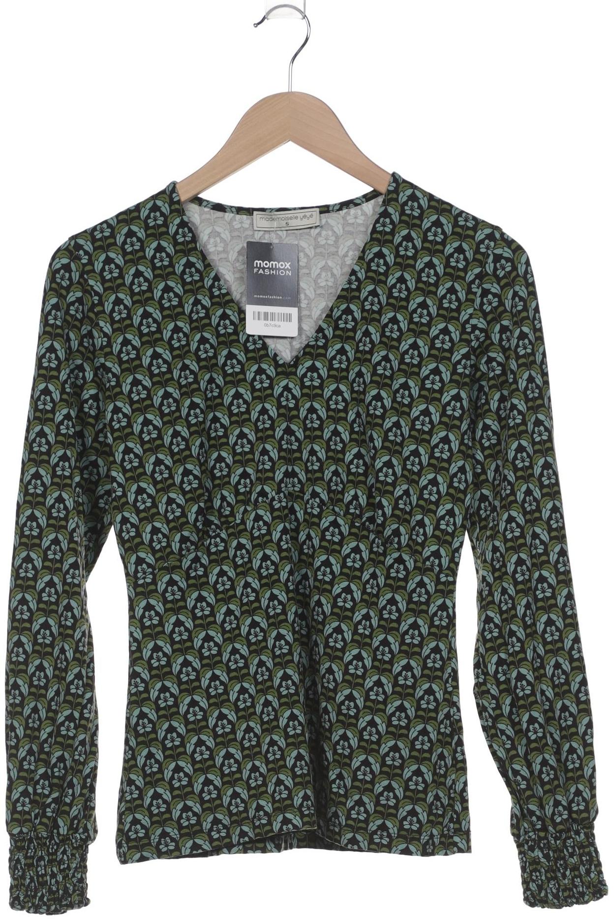 

Mademoiselle YeYe Damen Langarmshirt, grün, Gr. 36
