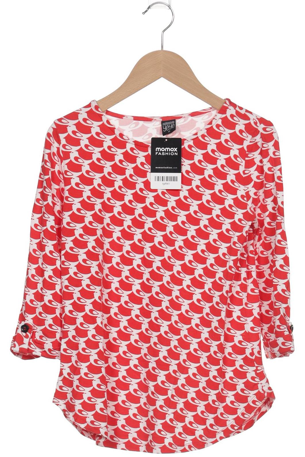 

Mademoiselle YeYe Damen Langarmshirt, rot, Gr. 34