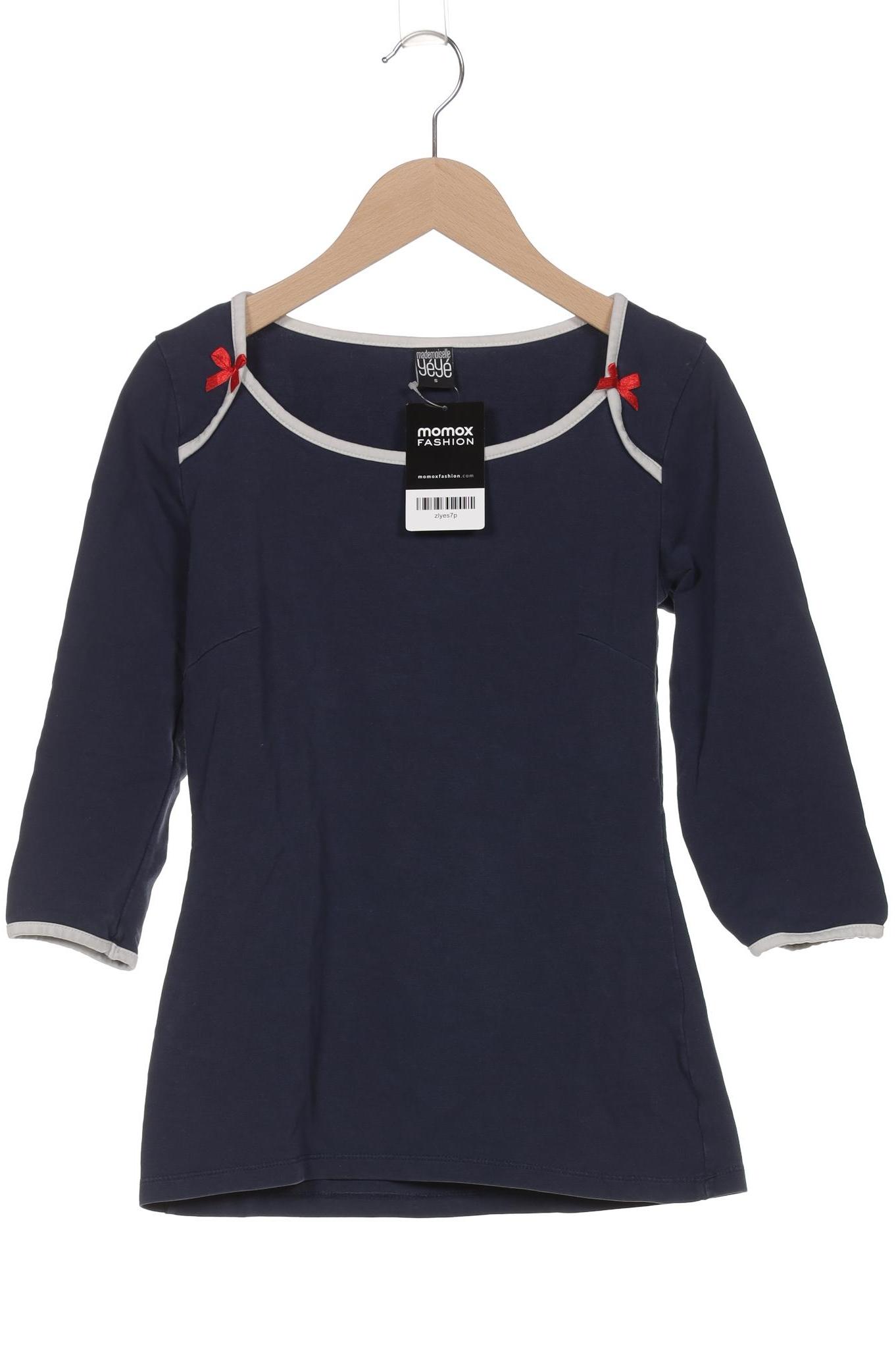 

Mademoiselle YeYe Damen Langarmshirt, marineblau, Gr. 36