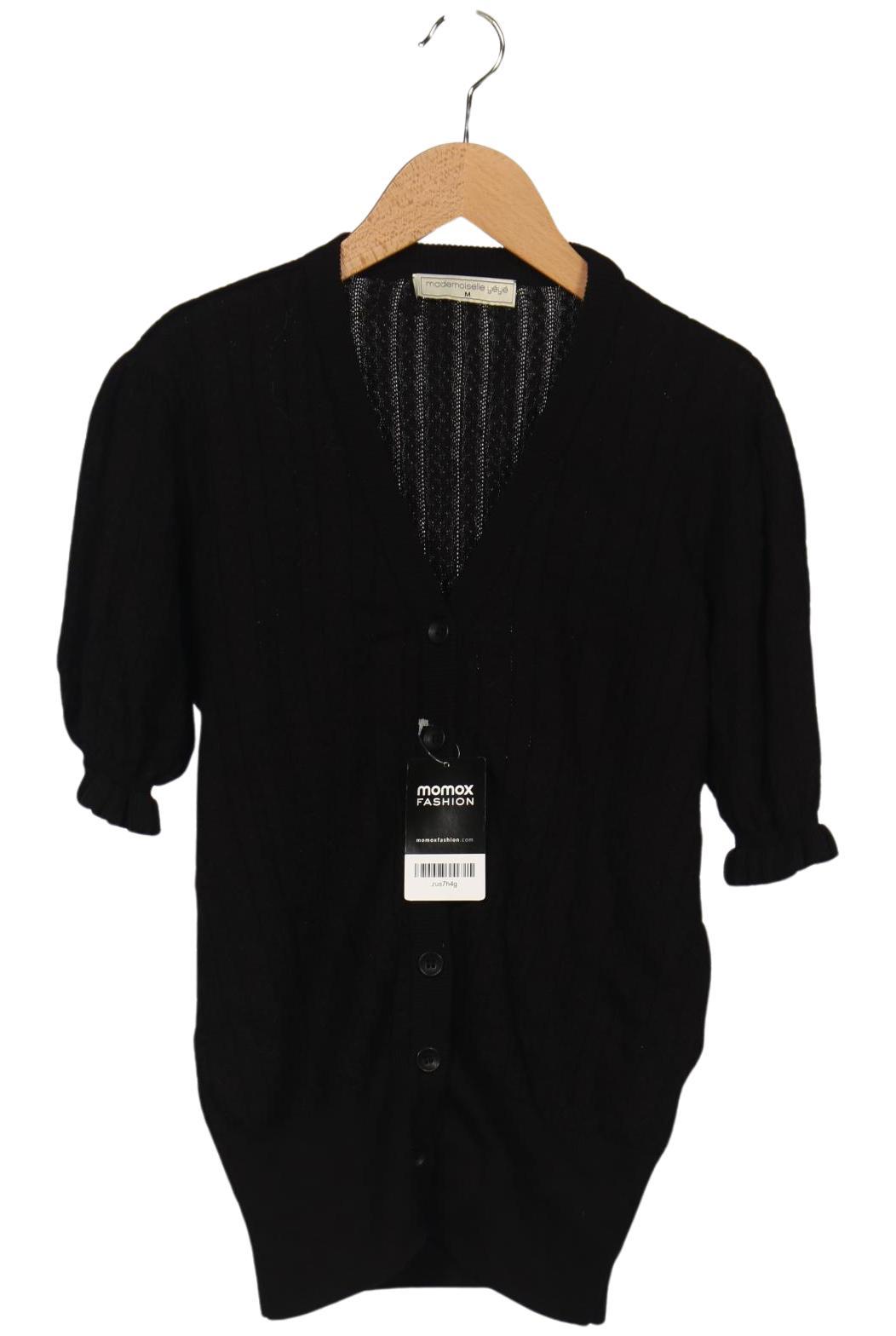 

Mademoiselle YeYe Damen Strickjacke, schwarz, Gr. 38