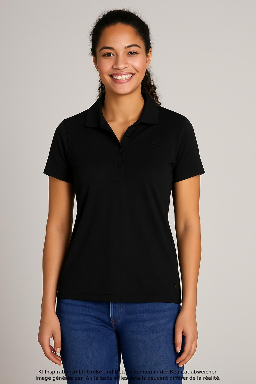 

Maier Sports Damen Poloshirt, schwarz, Gr. 36