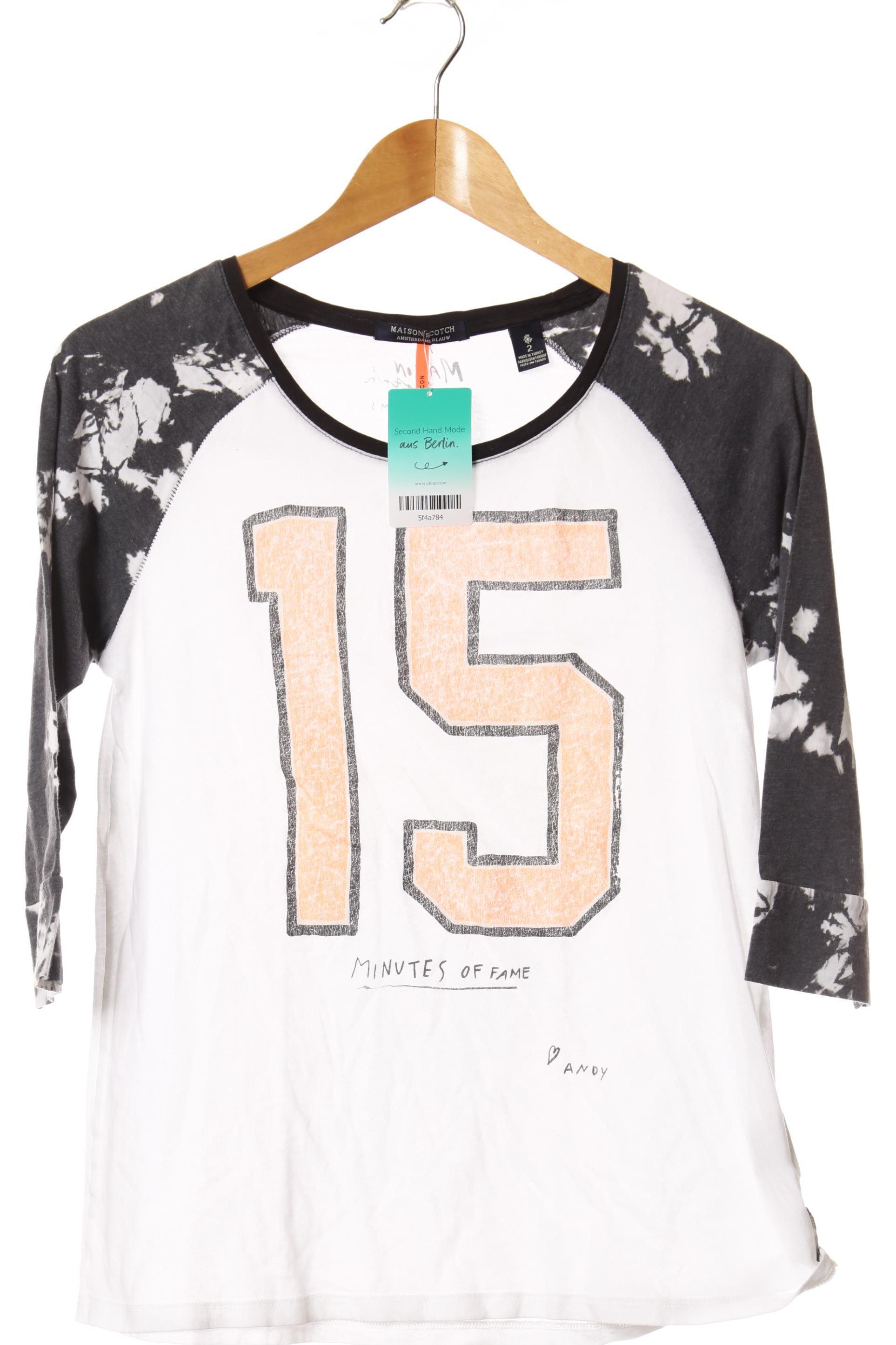 

Maison Scotch Damen Langarmshirt, weiß, Gr.