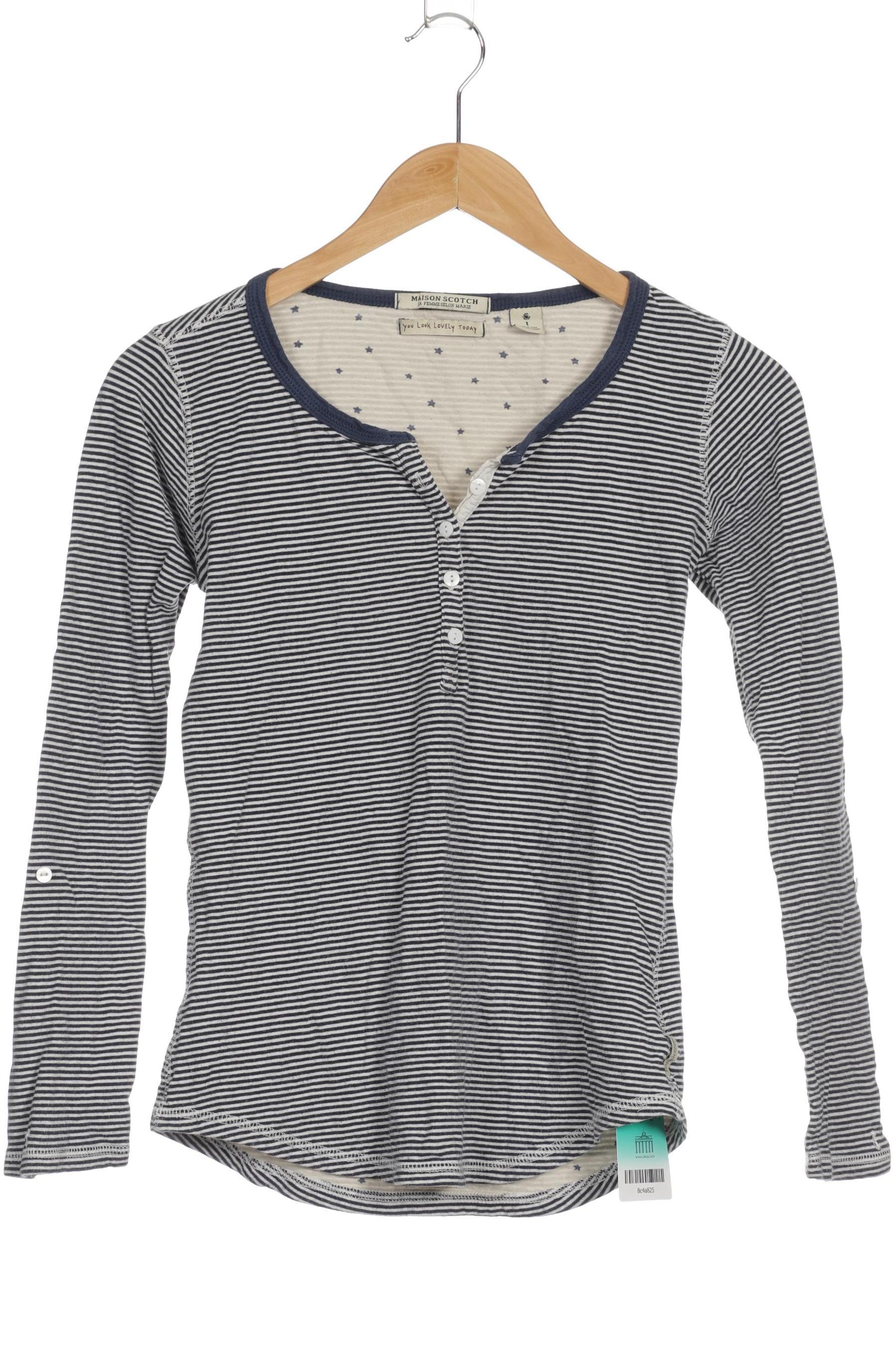 

Maison Scotch Damen Langarmshirt, blau, Gr.