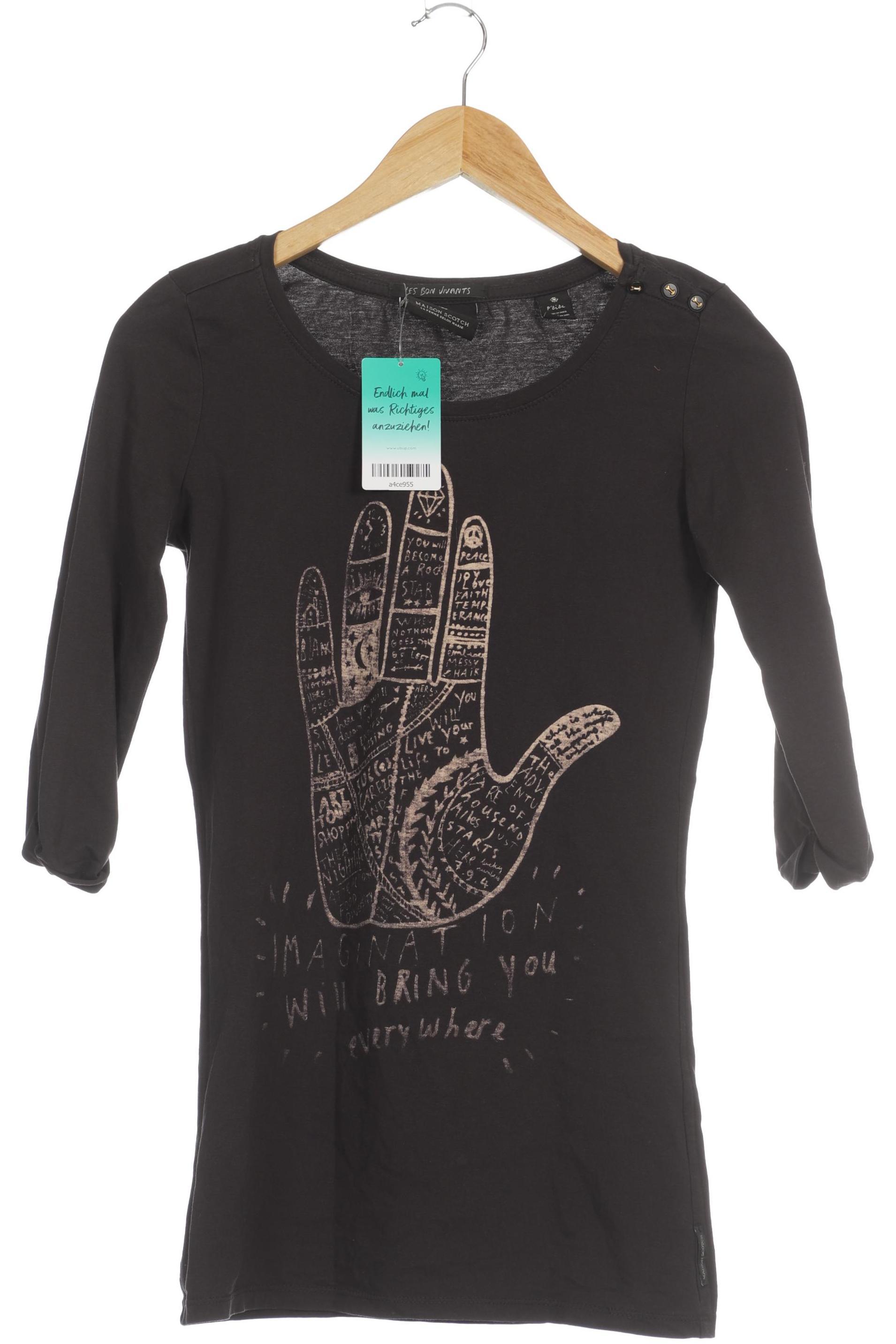 

Maison Scotch Damen Langarmshirt, grau, Gr.