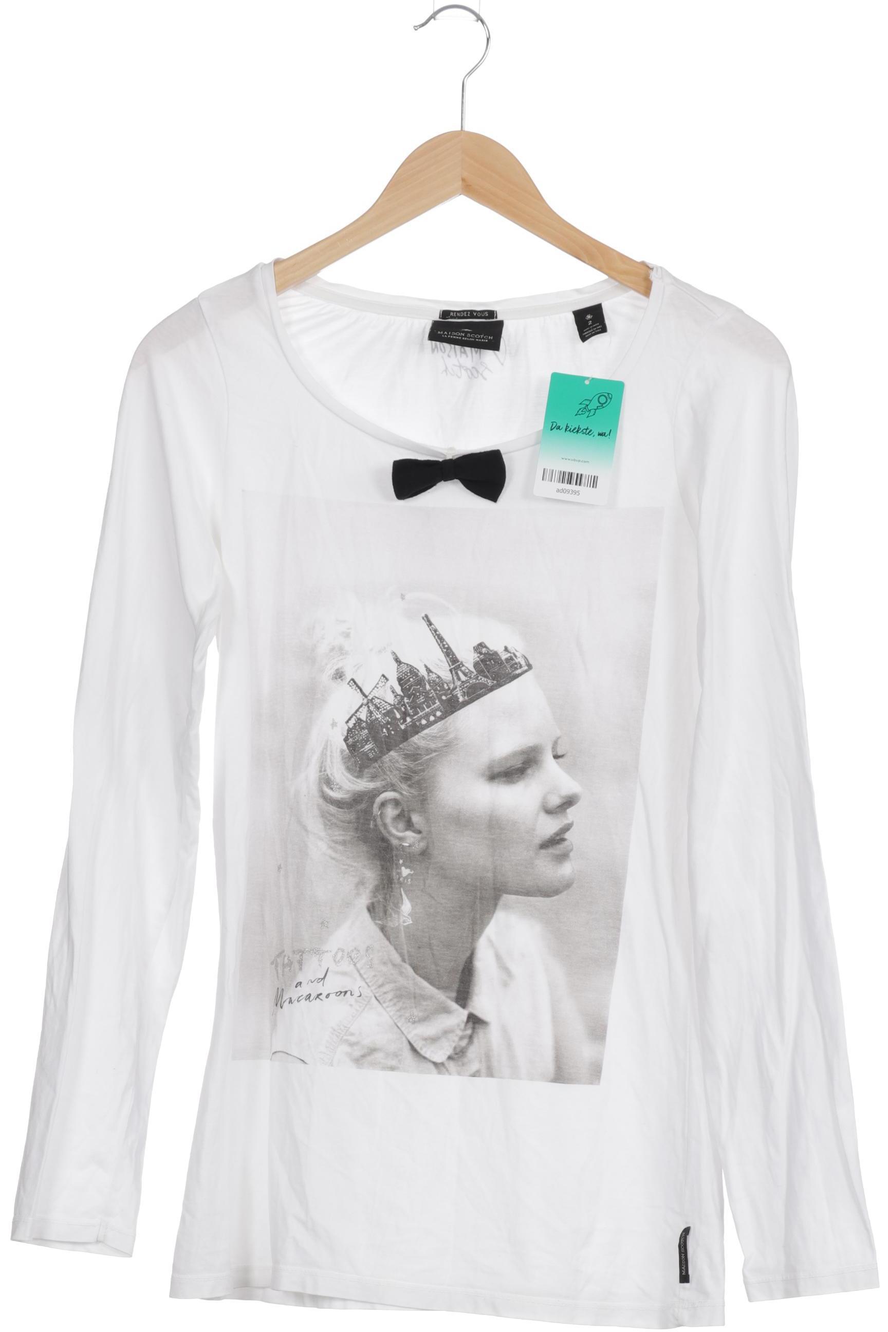 

Maison Scotch Damen Langarmshirt, weiß, Gr.
