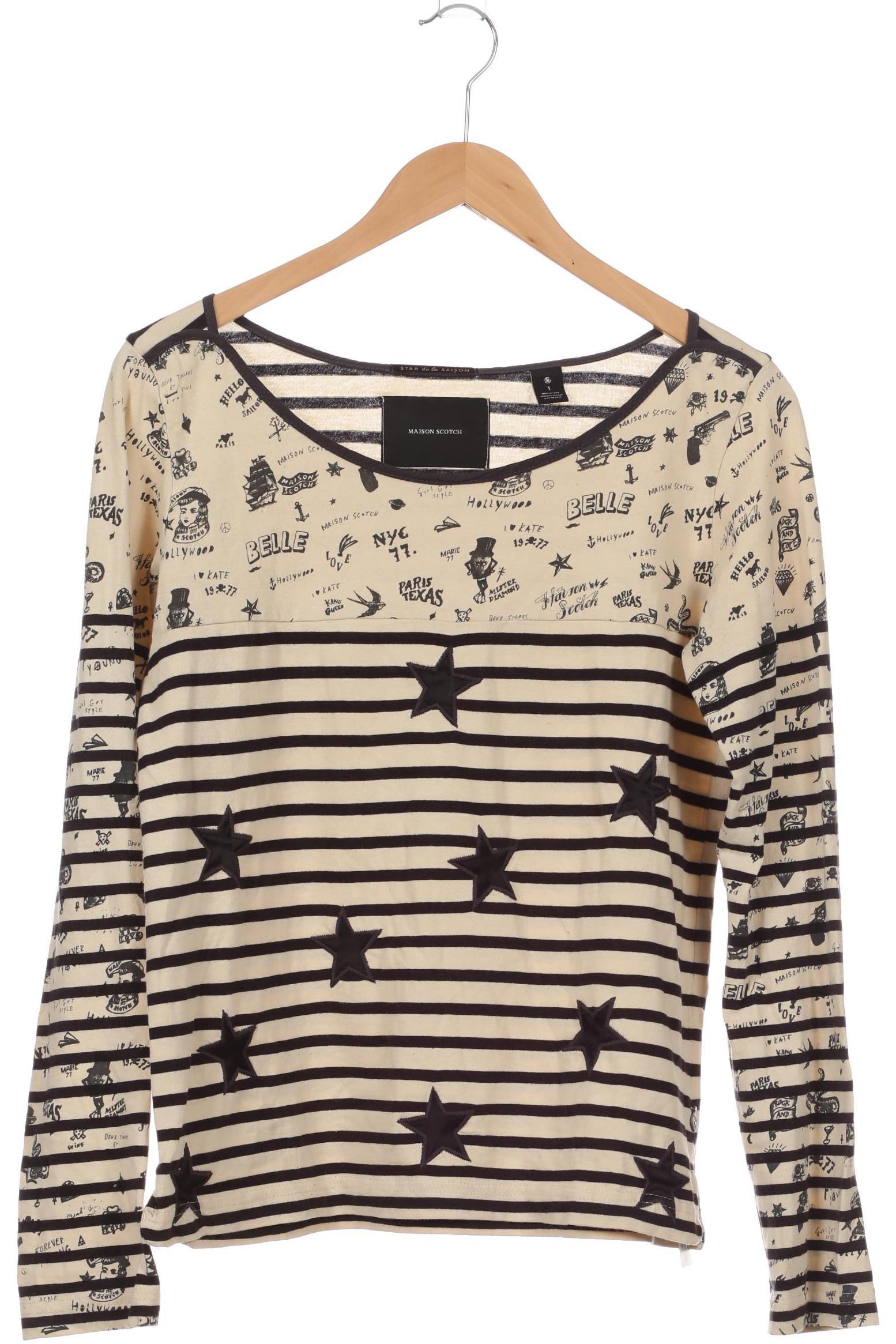 

Maison Scotch Damen Langarmshirt, beige, Gr.