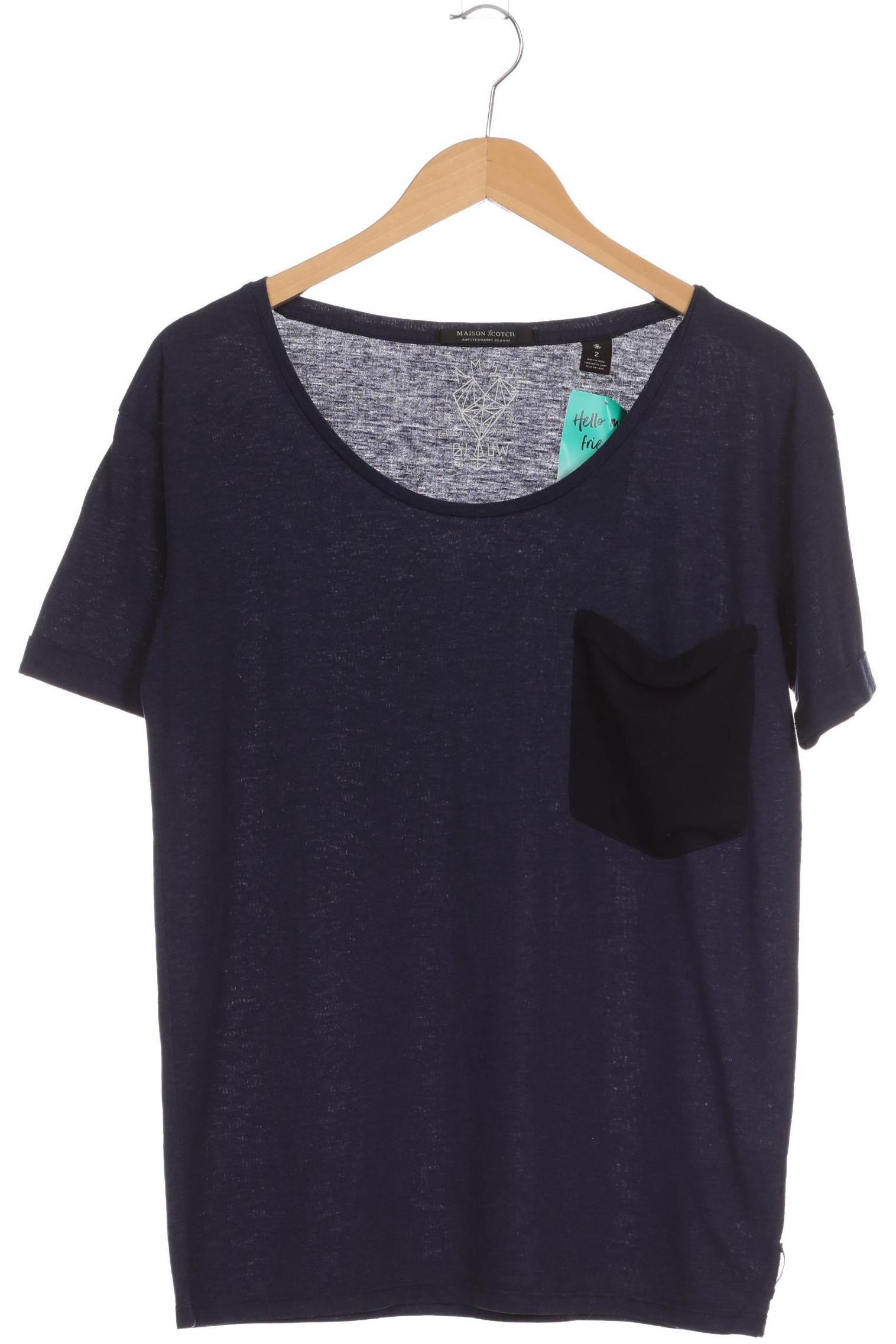 

Maison Scotch Damen T-Shirt, blau, Gr.