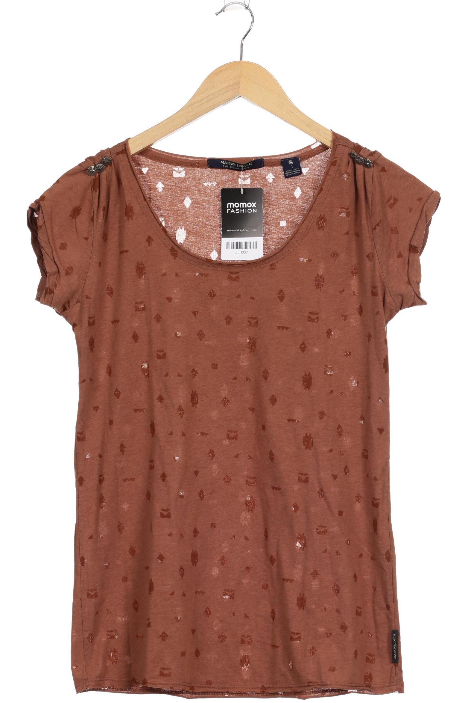 

Maison Scotch Damen T-Shirt, braun, Gr.