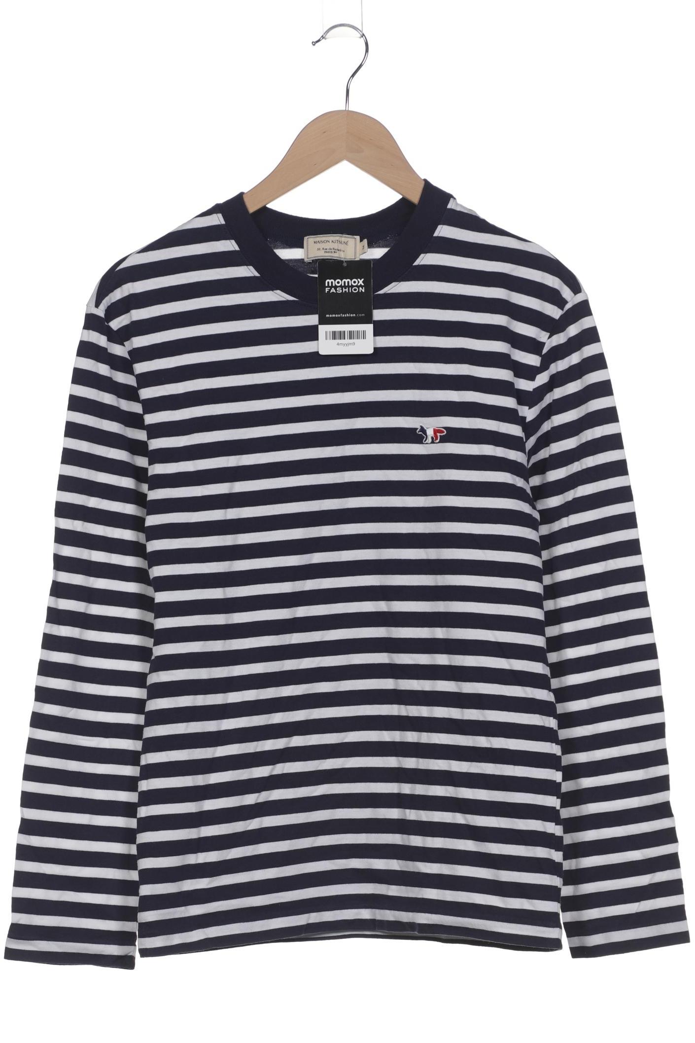 

Maison Kitsune Herren Langarmshirt, marineblau, Gr. 48