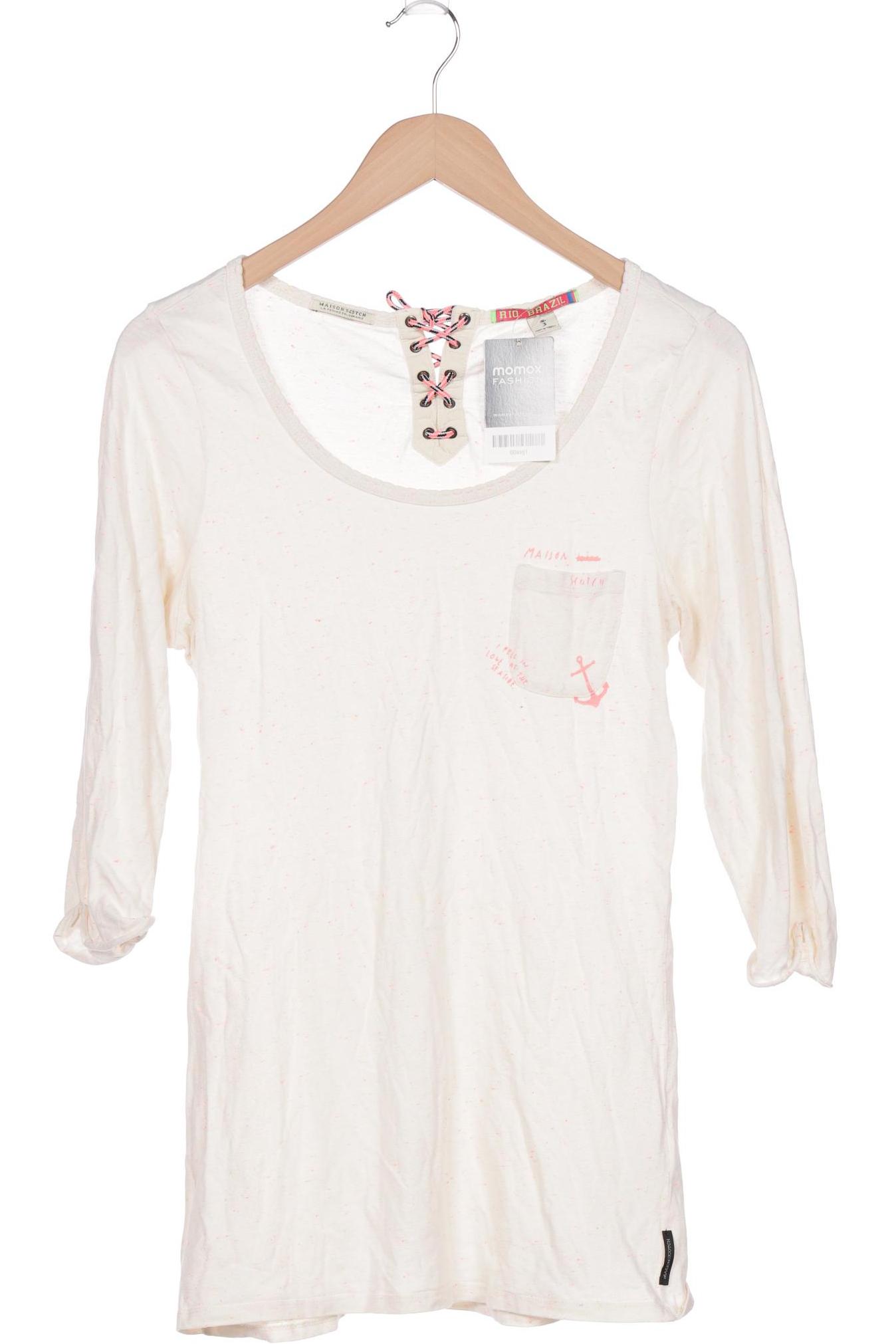 

Maison Scotch Damen Langarmshirt, cremeweiß