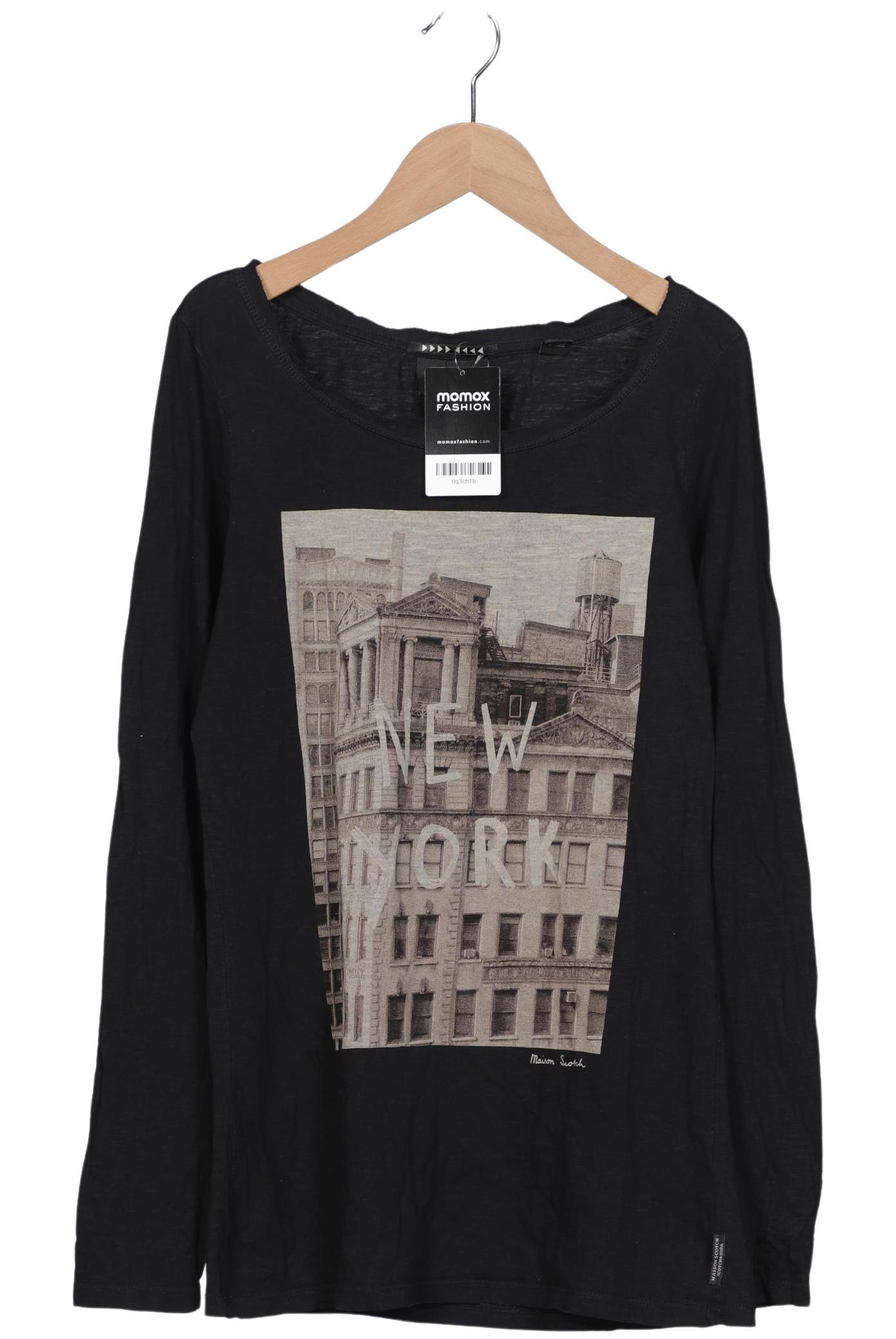 

Maison Scotch Damen Langarmshirt, schwarz, Gr. 38