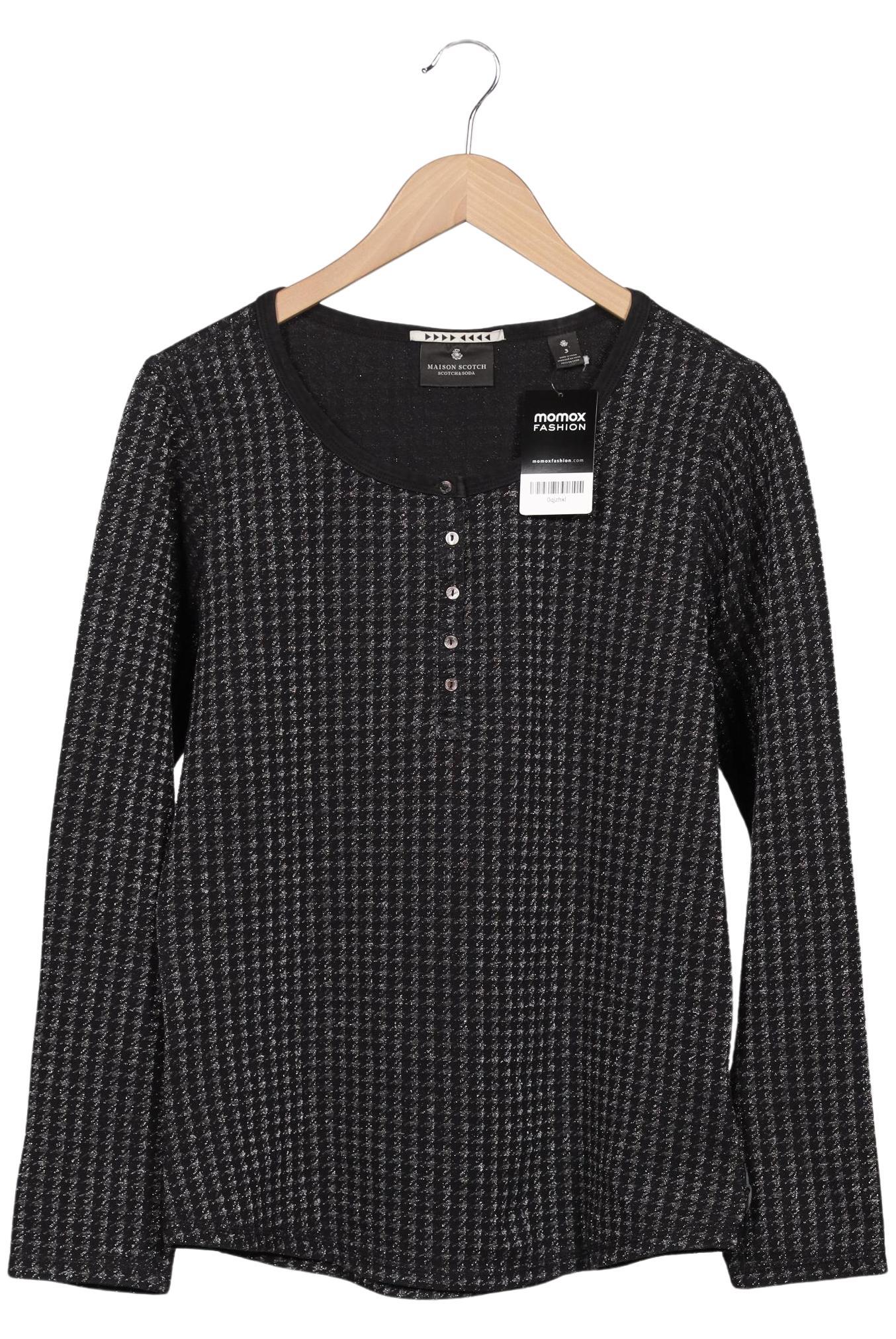

Maison Scotch Damen Langarmshirt, schwarz, Gr. 40