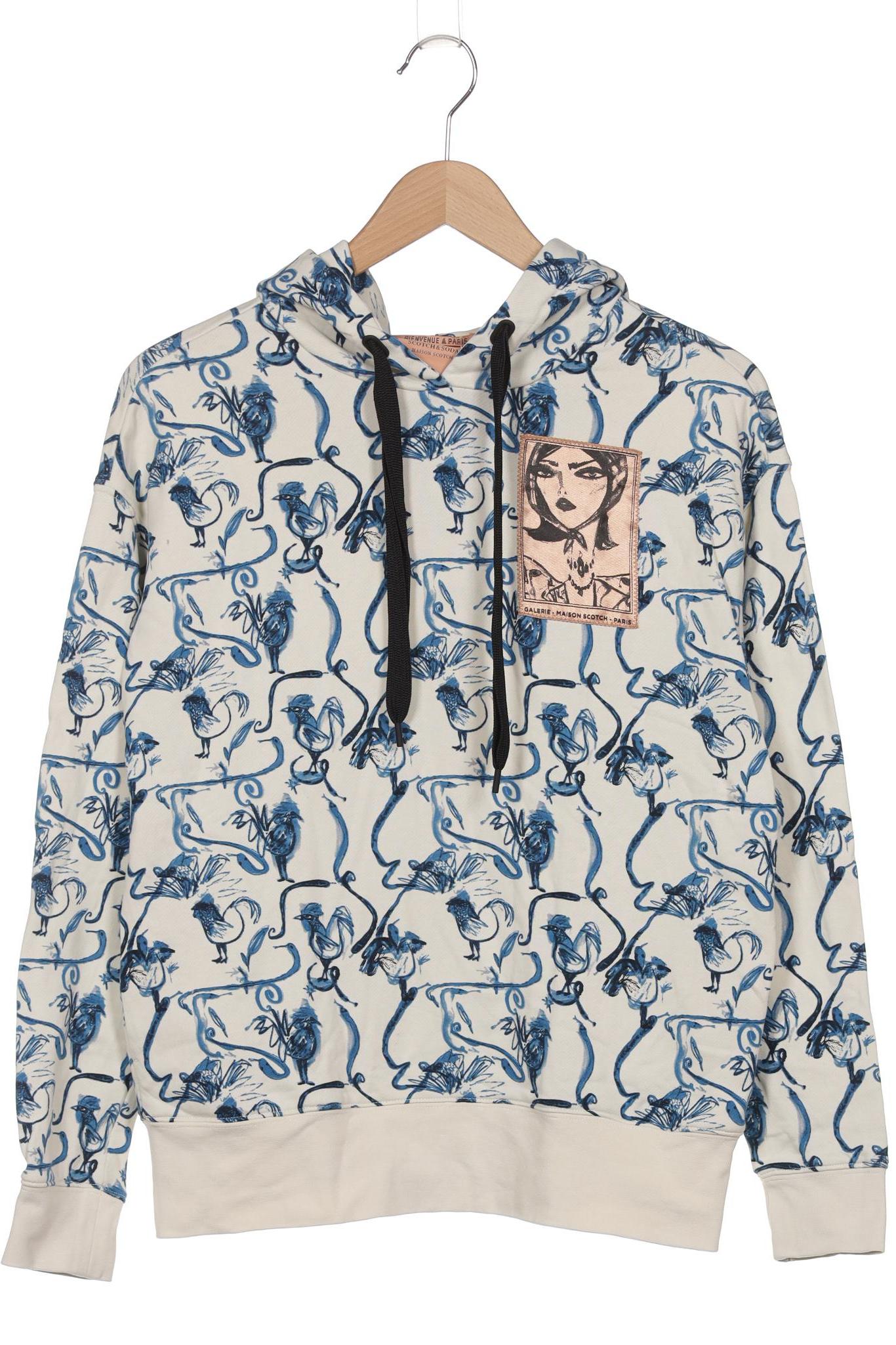 

Maison Scotch Damen Kapuzenpullover, blau, Gr. 36