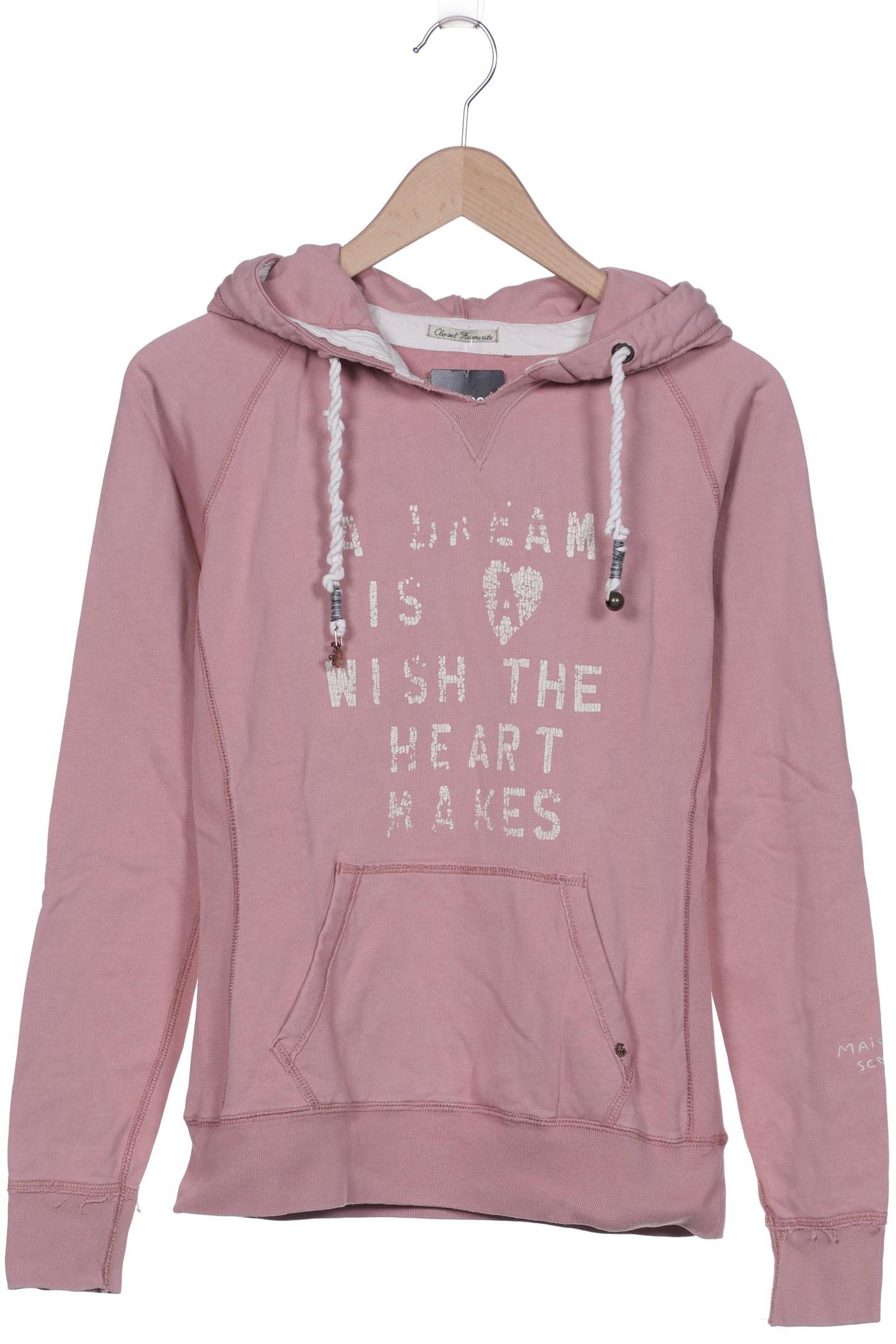 

Maison Scotch Damen Kapuzenpullover, pink, Gr. 38