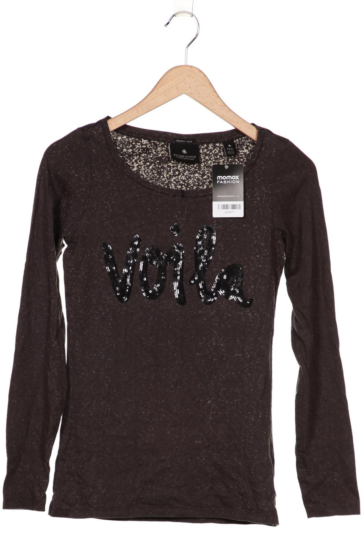 

Maison Scotch Damen Langarmshirt, grau, Gr. 34