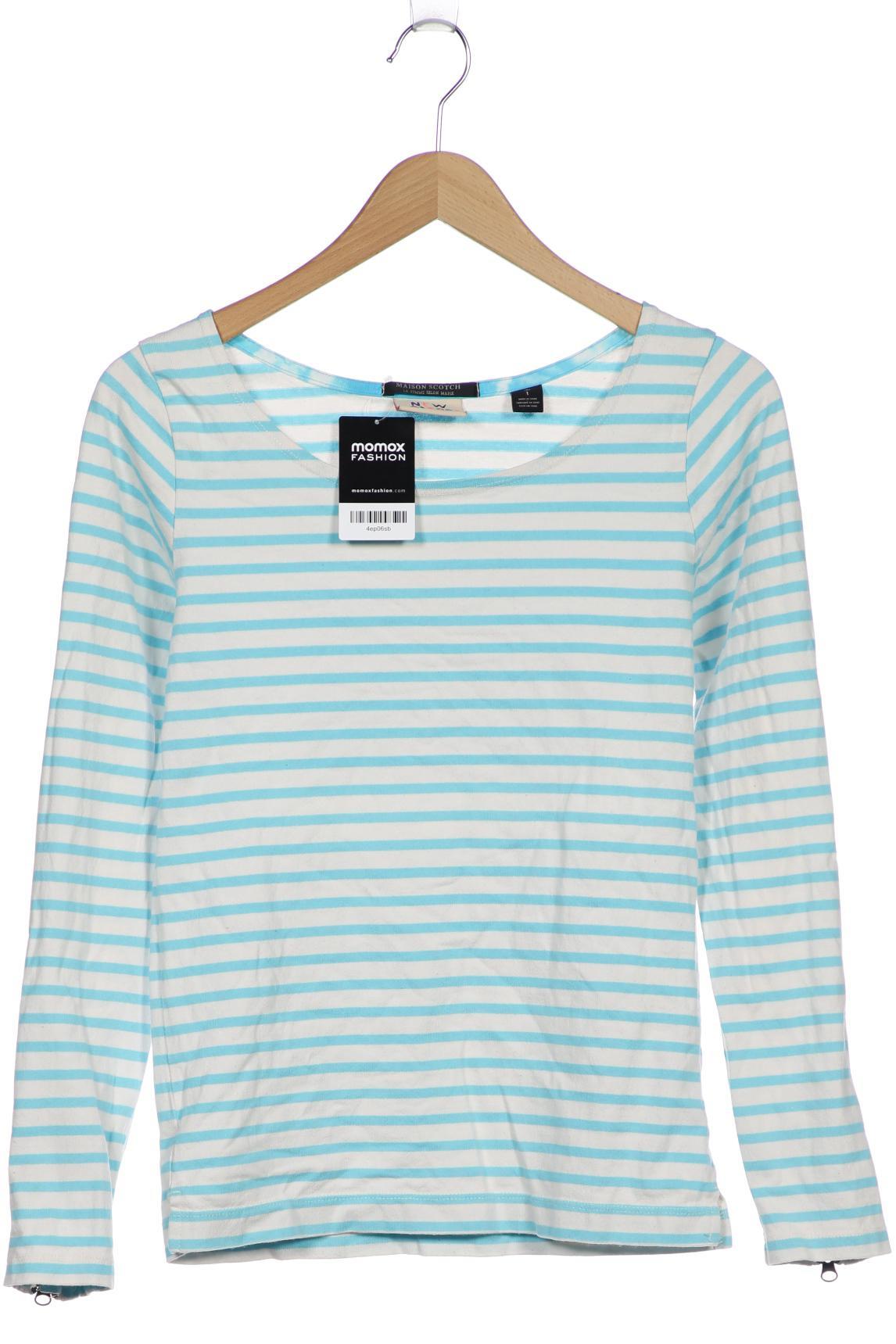 

Maison Scotch Damen Langarmshirt, hellblau, Gr. 36