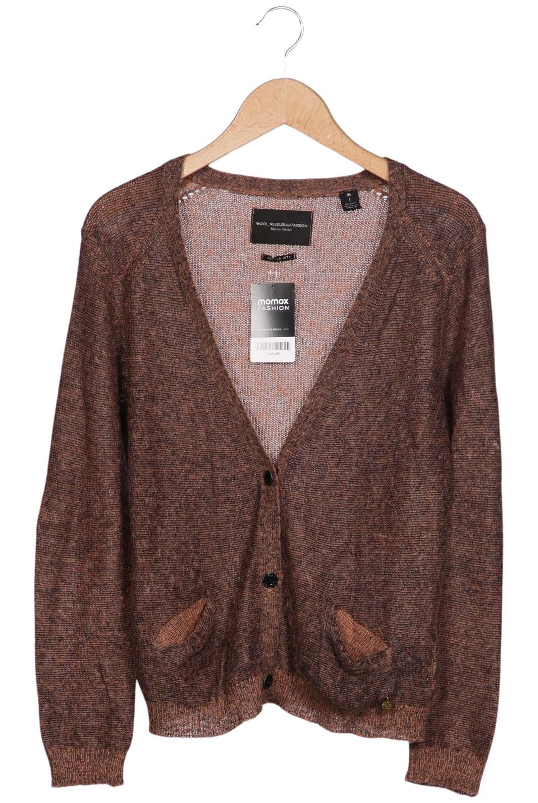 

Maison Scotch Damen Strickjacke, braun, Gr. 36