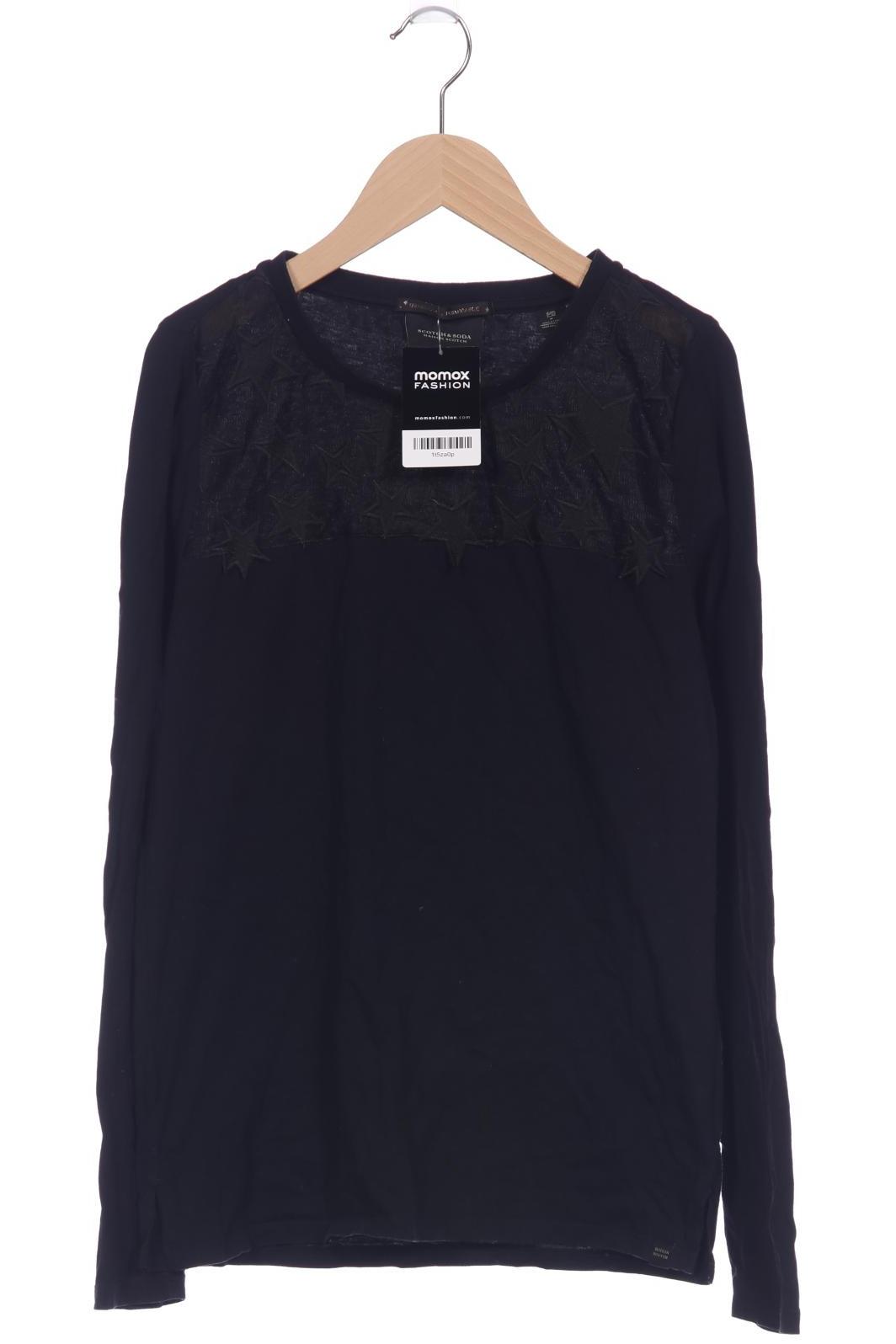 

Maison Scotch Damen Langarmshirt, schwarz, Gr. 36