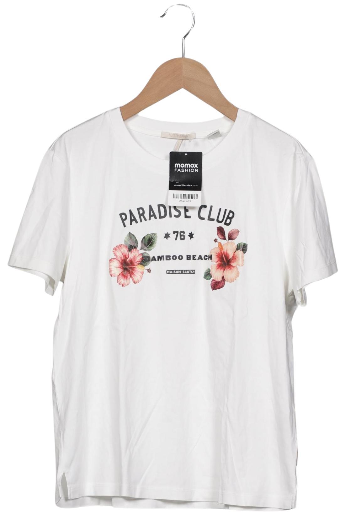 

Maison Scotch Damen T-Shirt, weiß, Gr. 38