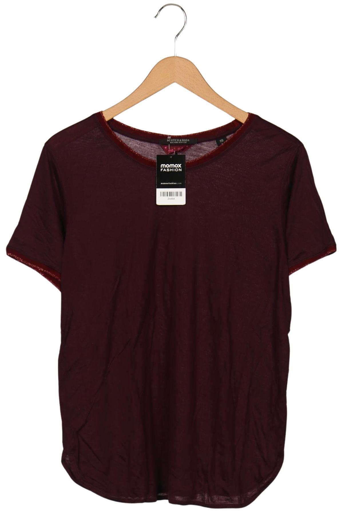 

Maison Scotch Damen T-Shirt, bordeaux, Gr. 44